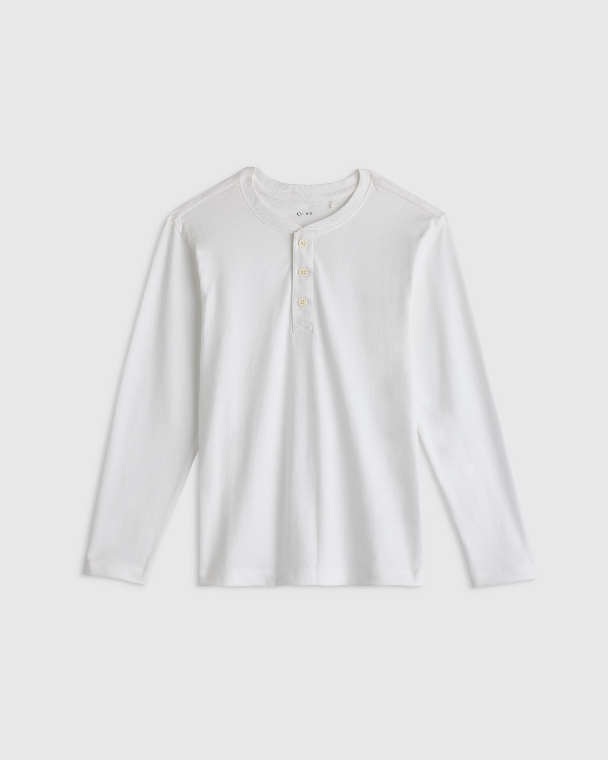 100% Organic Cotton Long Sleeve Henley Tee