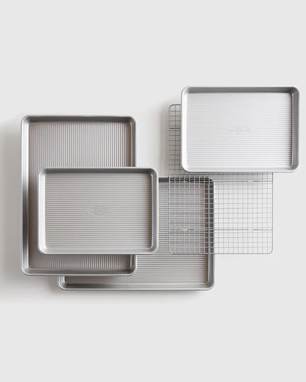 5-Pc Nonstick Steel Baking Sheet Set by USA Pan