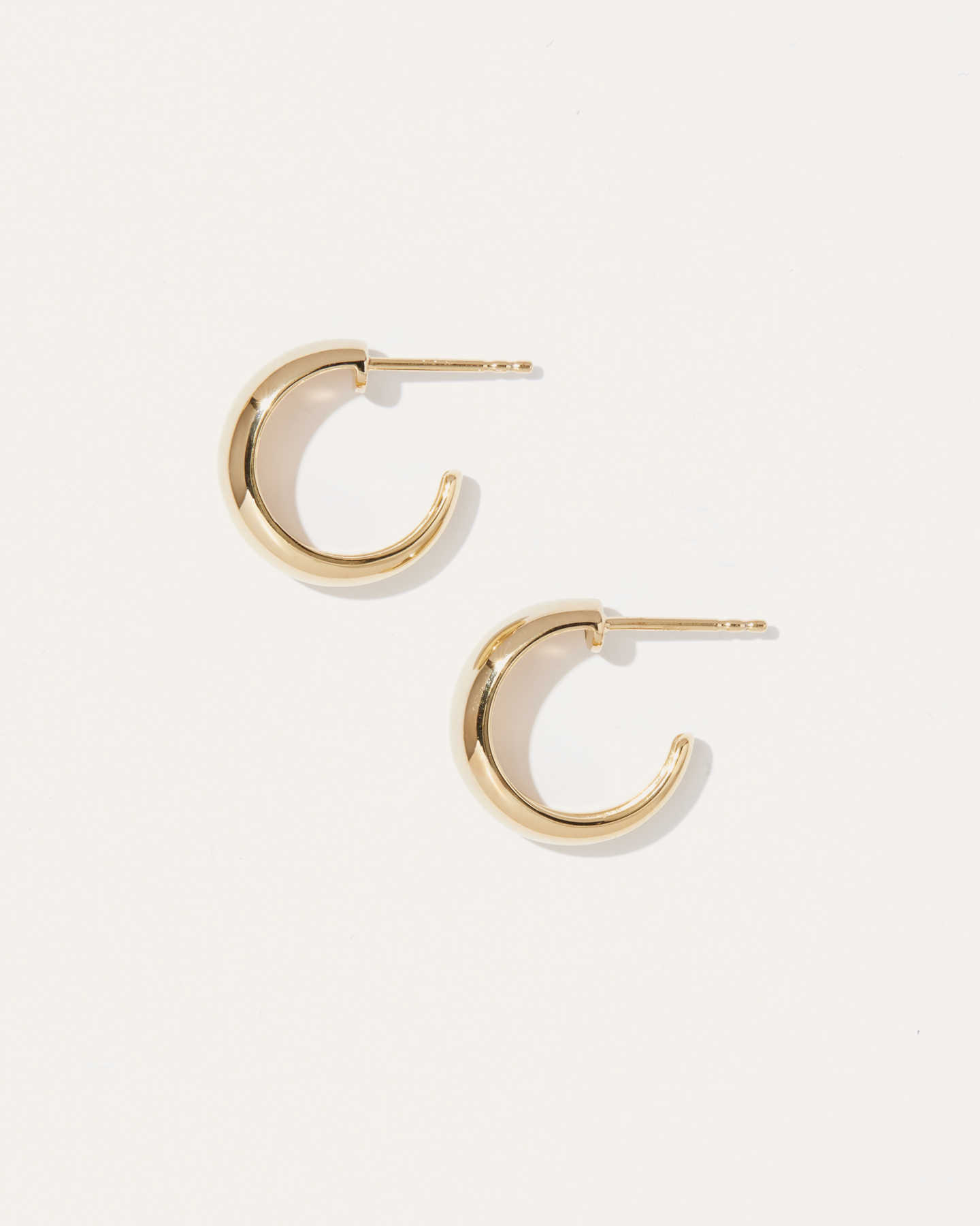 Chunky Hoop Earrings - Gold Vermeil - 2 - Thumbnail
