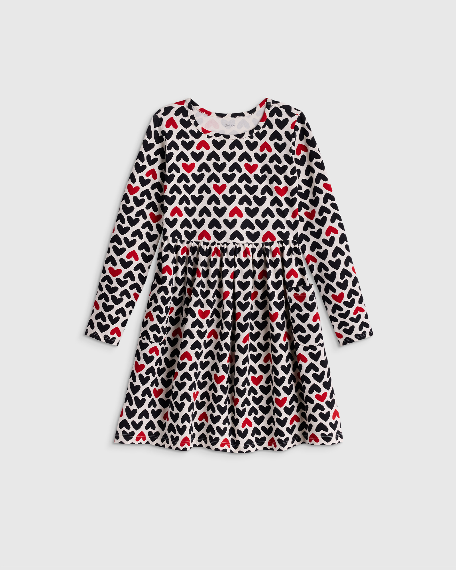 Organic Cotton Long Sleeve Fit and Flare Pocket Dress - Toddler Girl - thumbnail 5