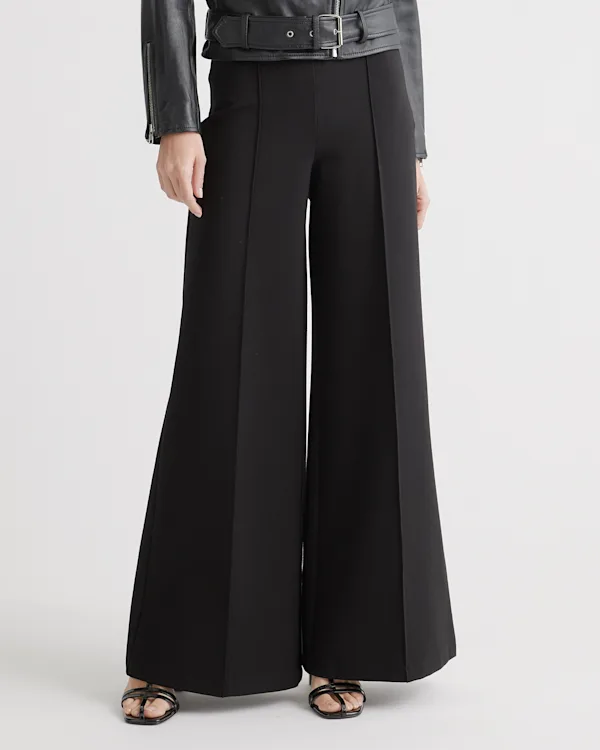 Ultra-Stretch Ponte Super Wide Leg Pants