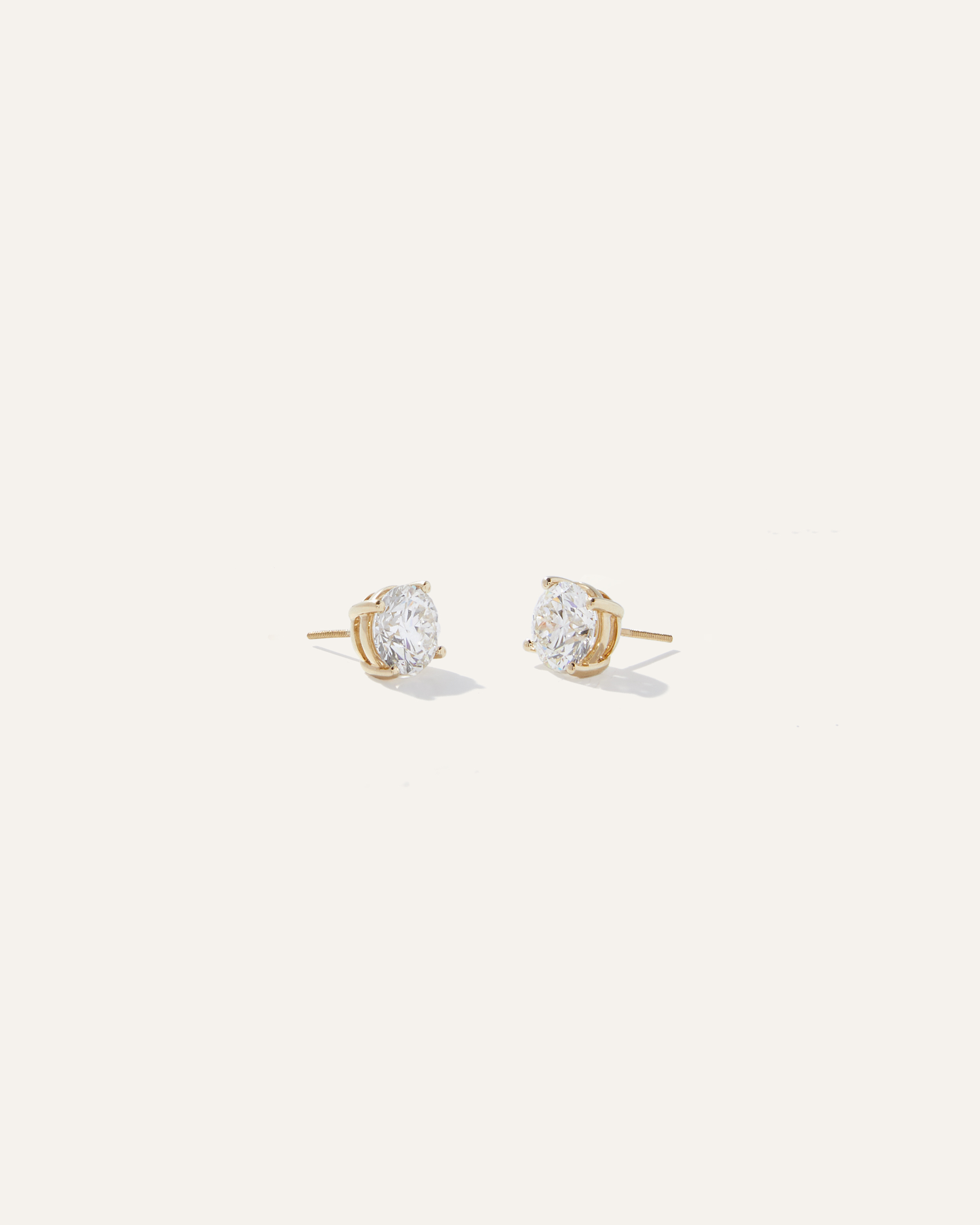 Quince Women's 14k Gold Lab Grown Diamond Solitaire Studs