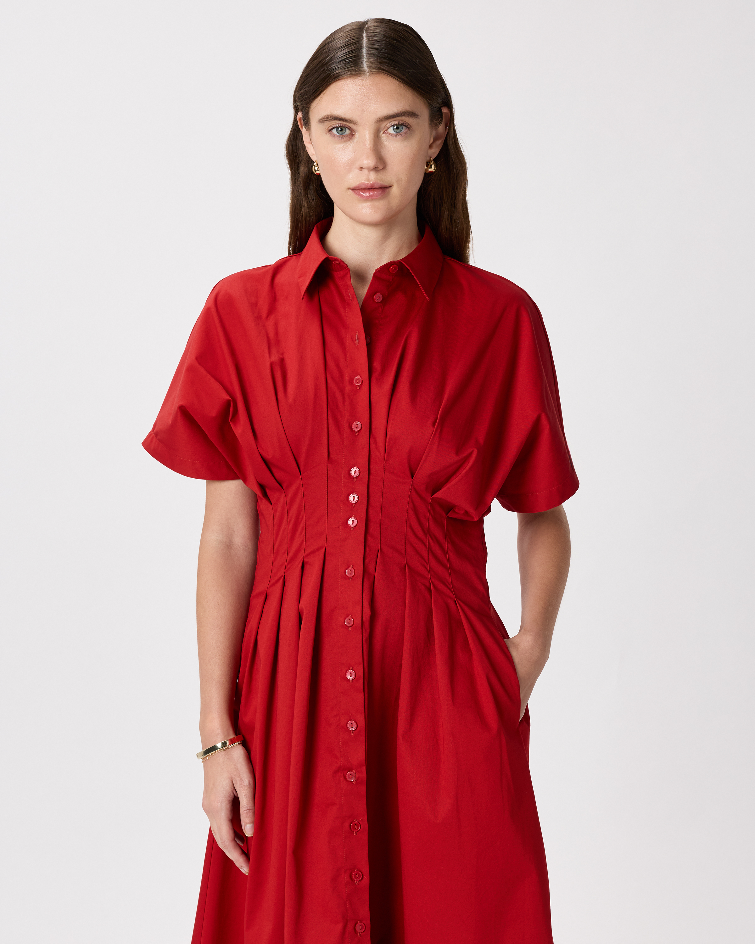 open lace back dress Women's Midi Shirt Dress Vintage Front Button Short Sleeve A-Line Waist Pleated  Dress EN8 S at Amazon Women's Clothing store
