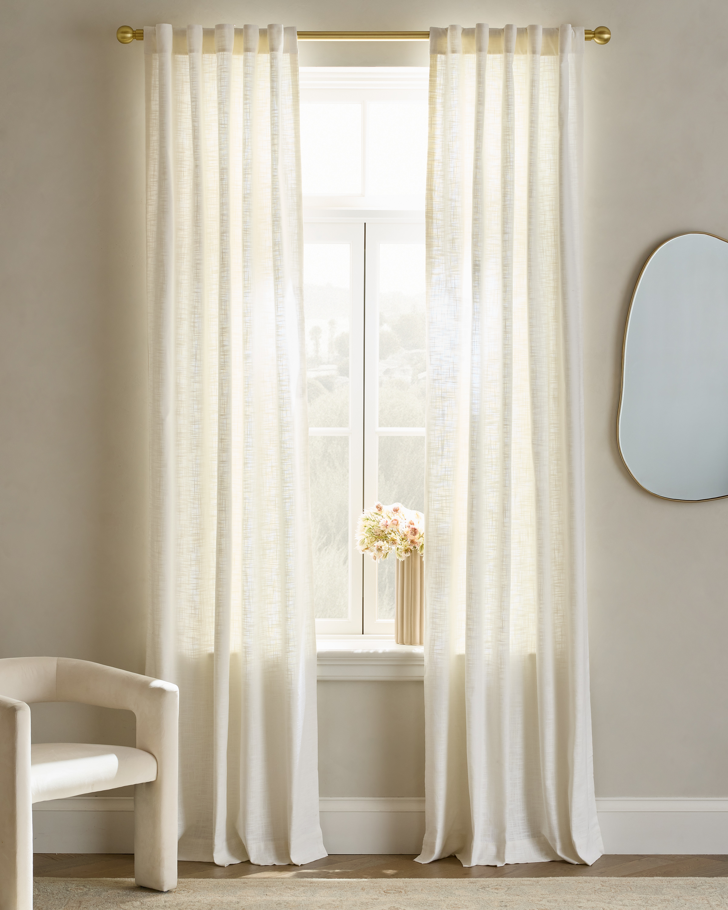 Textured Cotton Curtain by Quince