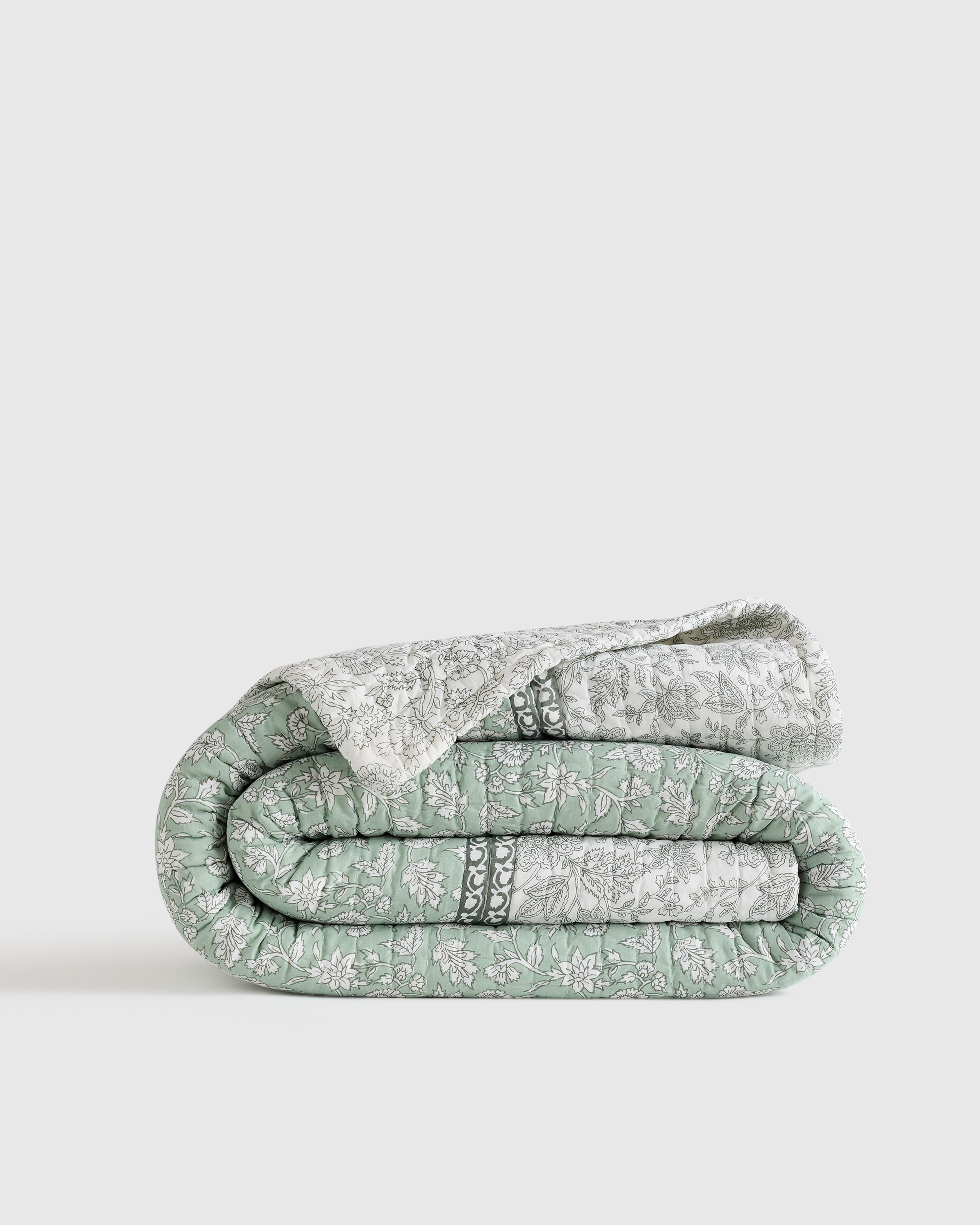 Organic Cotton Block Print Quilt (Twin) by Quince