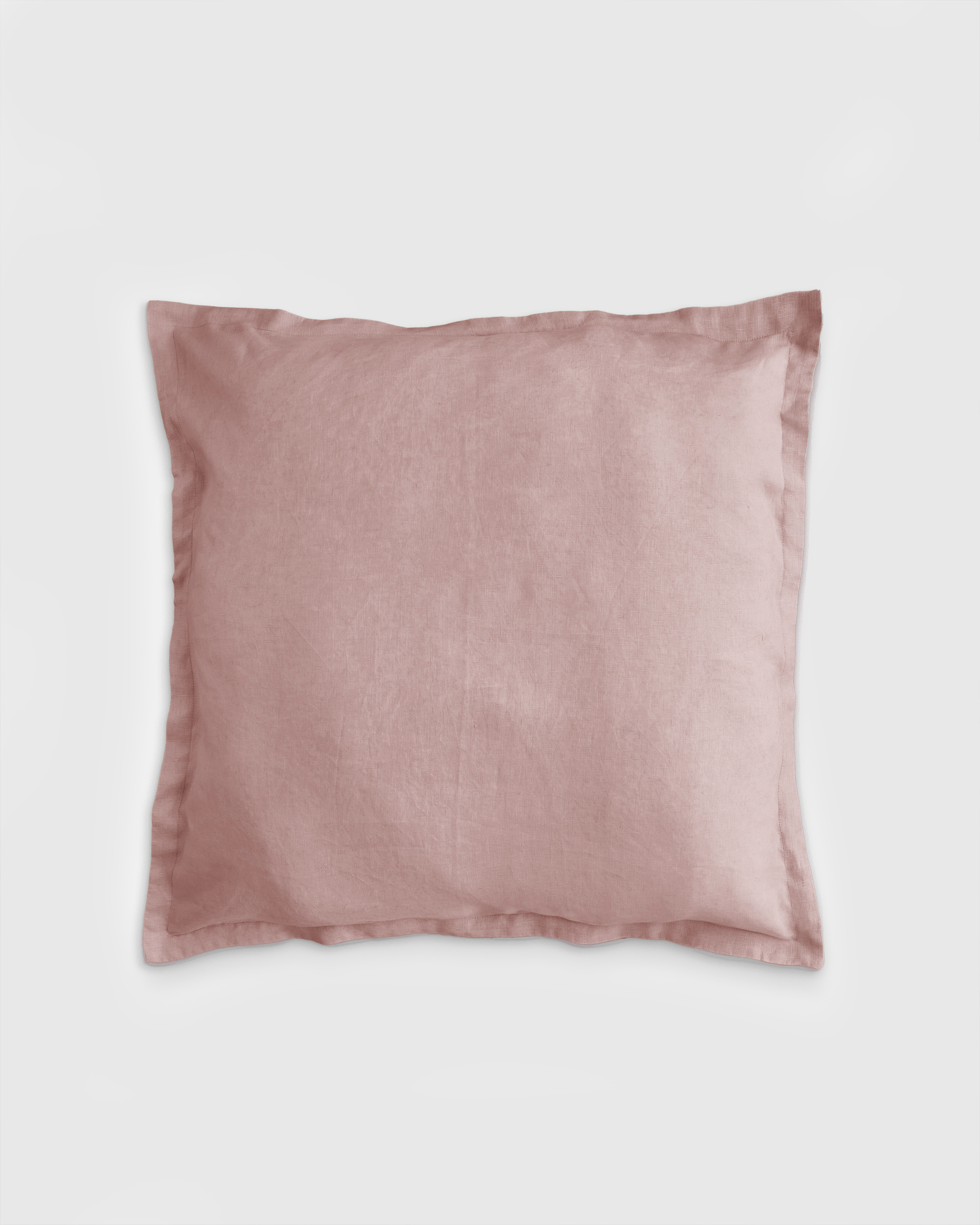 quince european linen euro sham, euro, dusty mauve