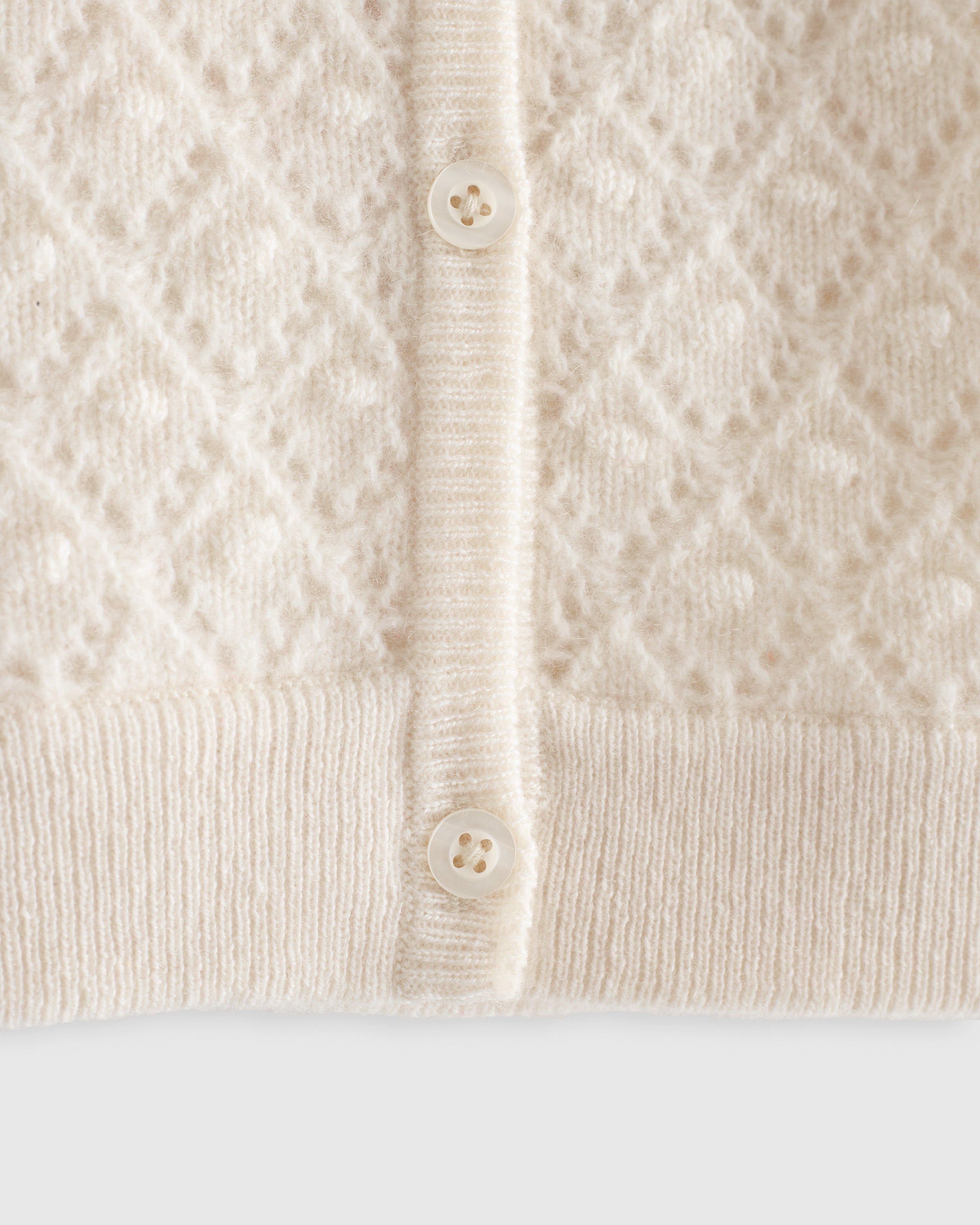 Mongolian Cashmere Pointelle Cardigan - Baby - thumbnail 3