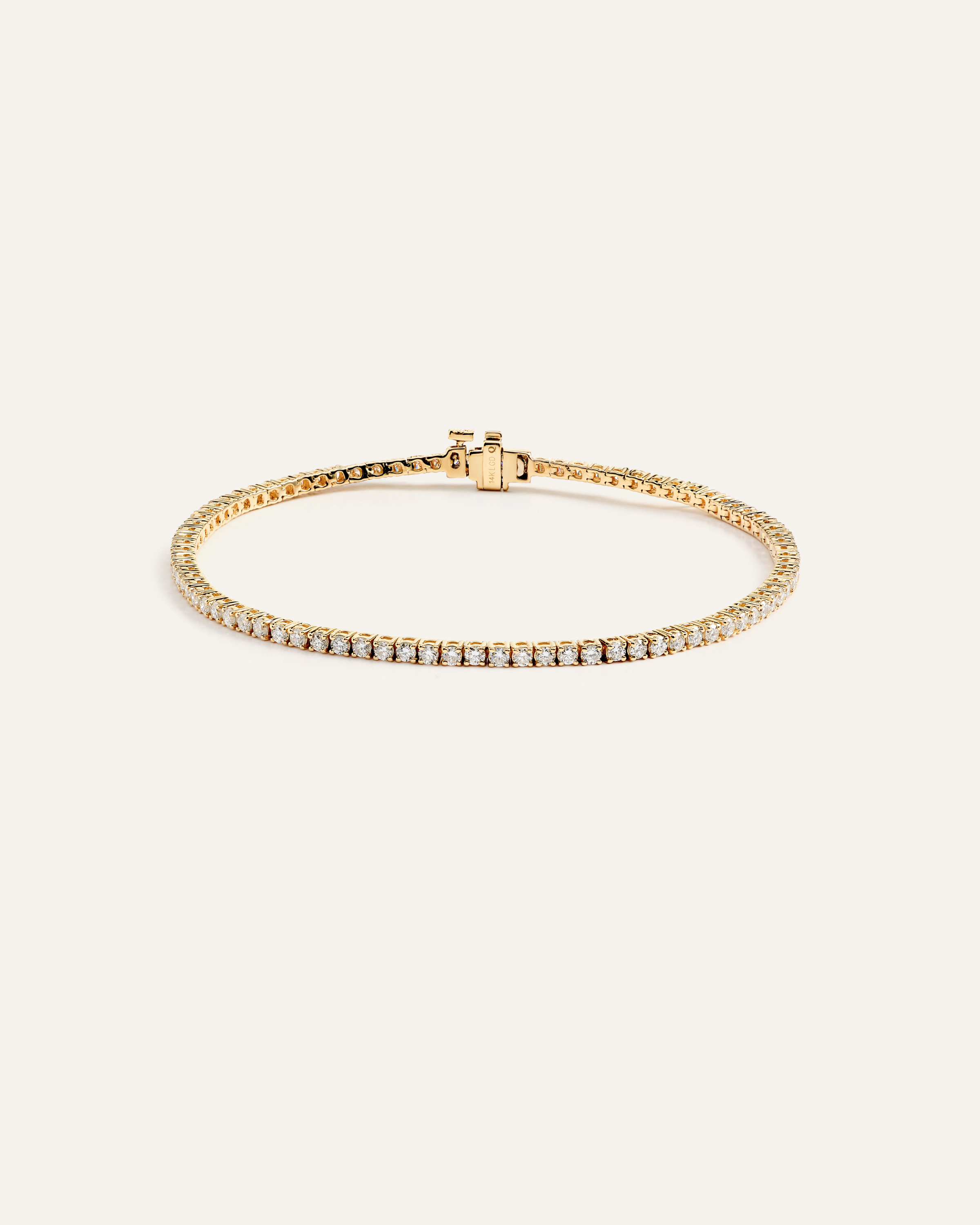 14K Gold Lab Grown Diamond Tennis Bracelet - 2ctw