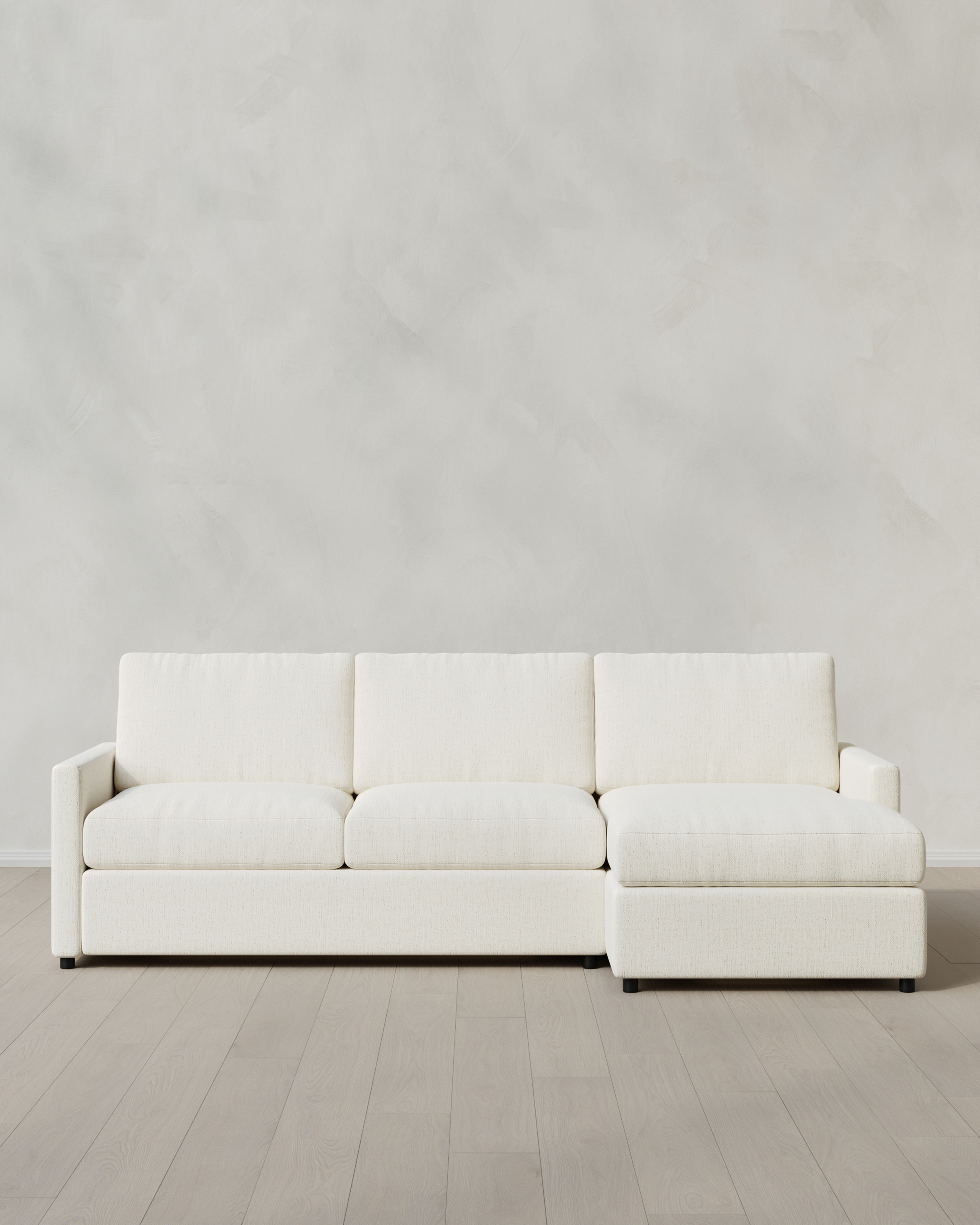 Brennan Performance Chenille Linen Blend Chaise Sectional