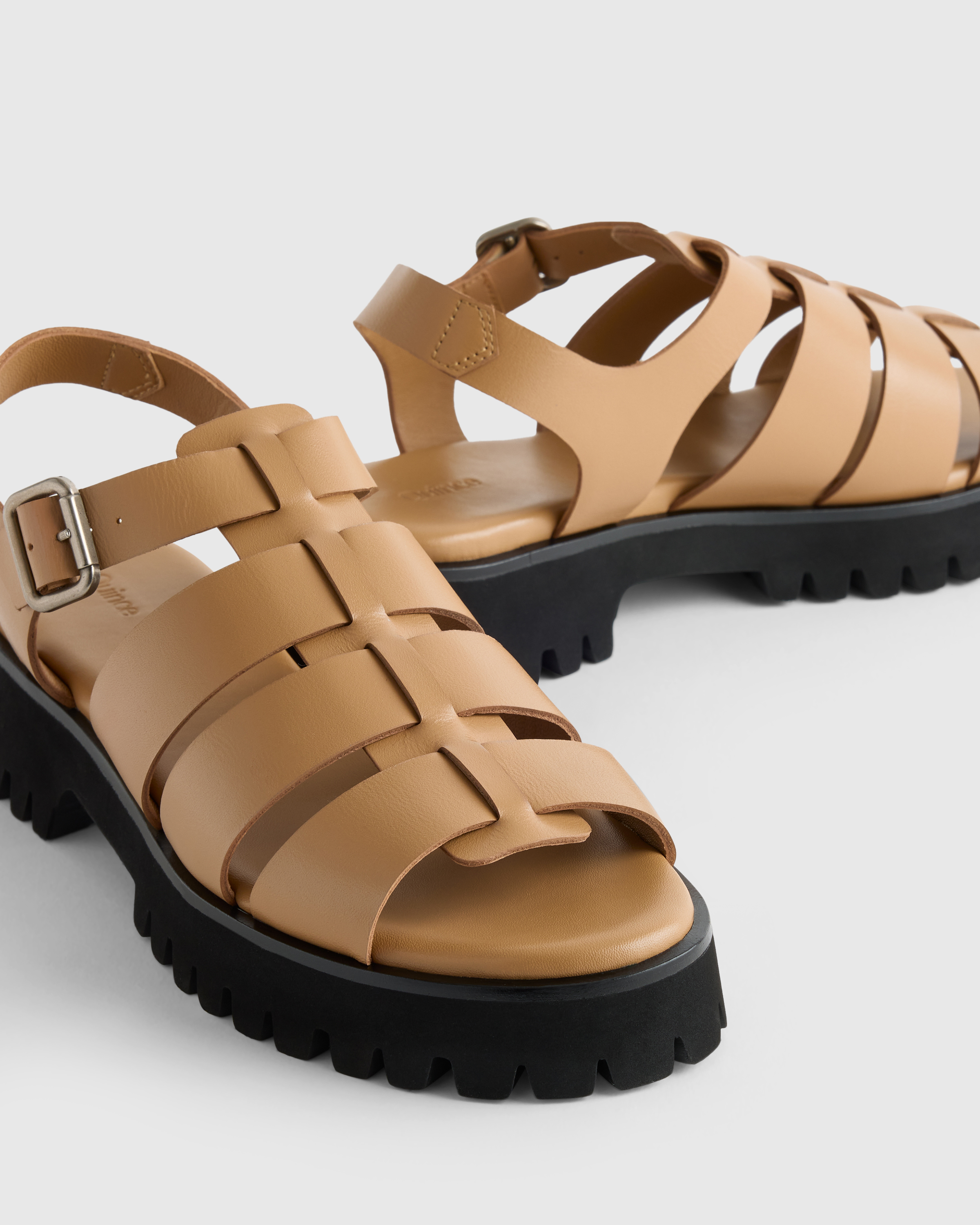 Italian Leather Lug Sole Fisherman Sandal - thumbnail 3