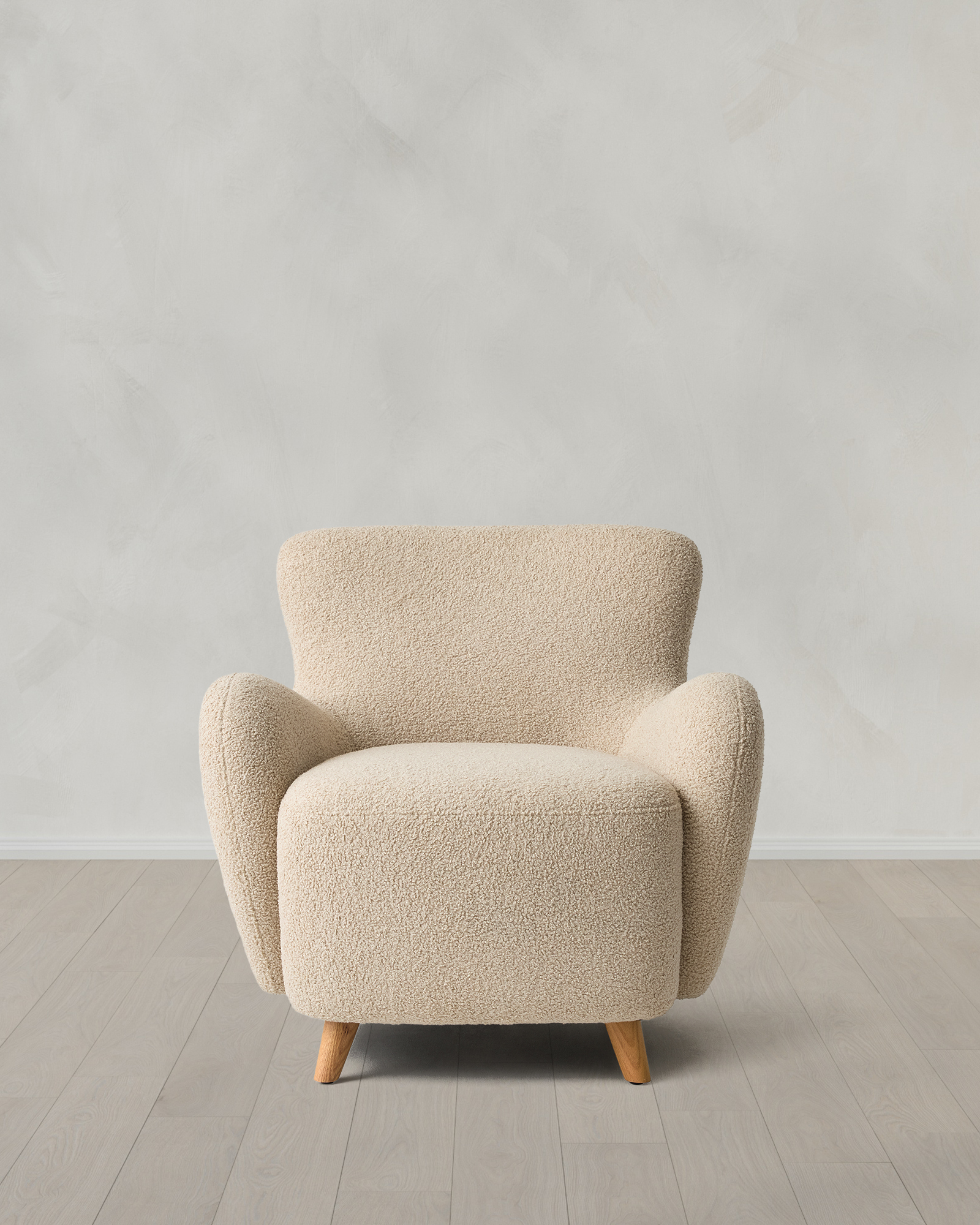 Teddy Boucle Wingback Accent Chair