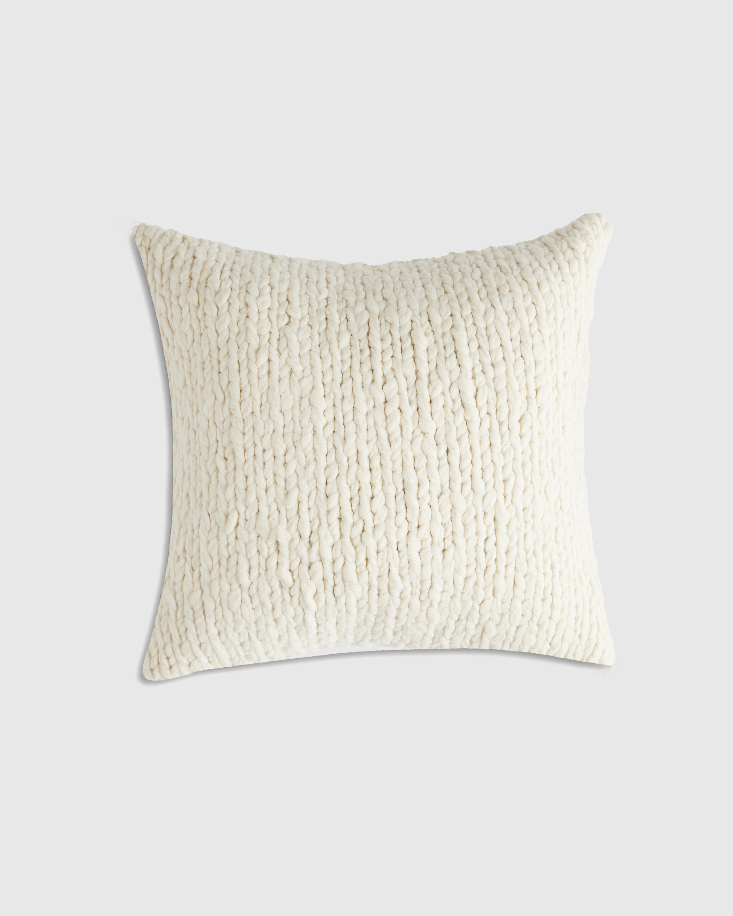 Chunky Hand Knit Wool Pillow Cover by Quince