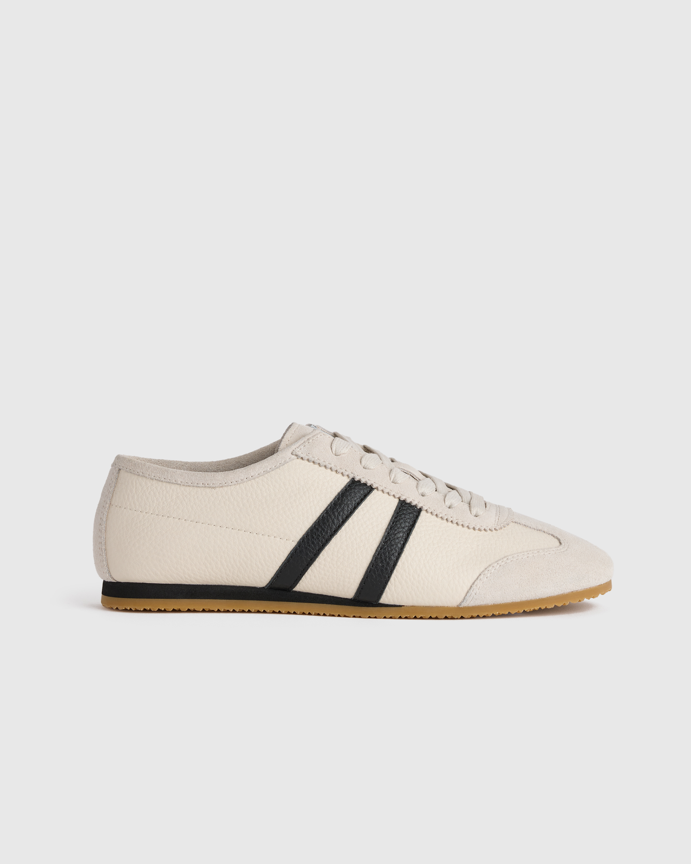 Italian Leather & Suede Low Profile Sneaker