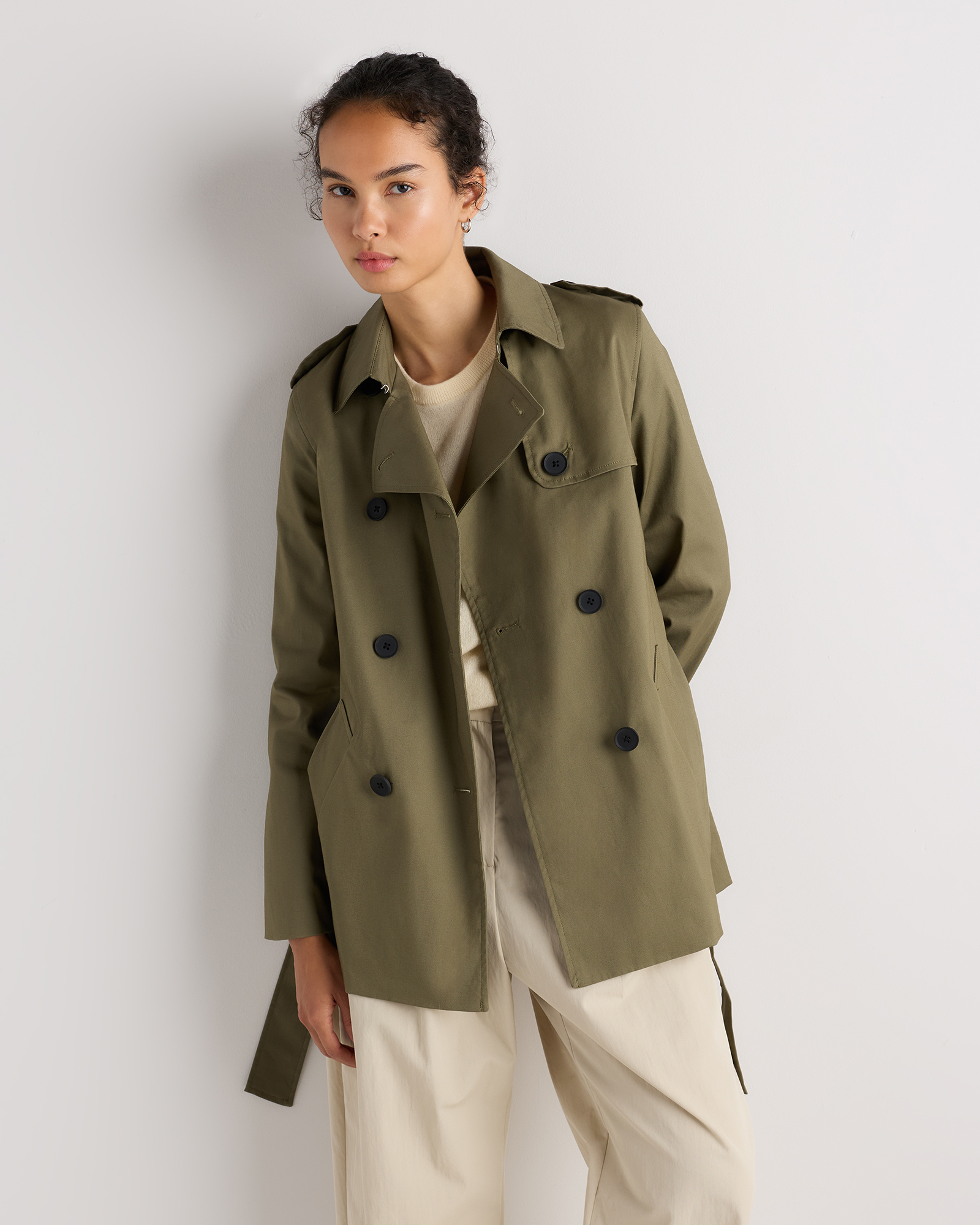 Comfort Stretch Short Trench Coat