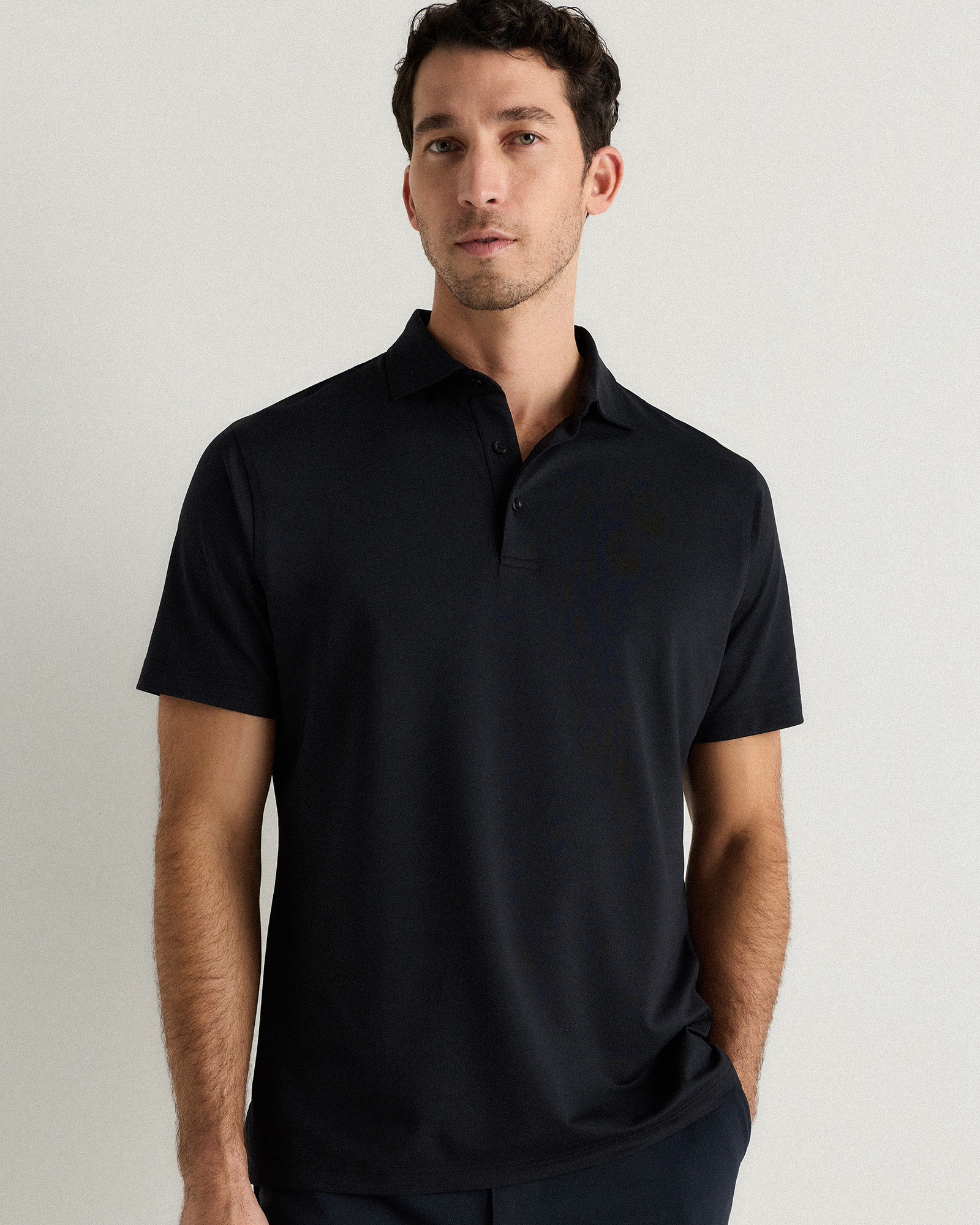 Performance Mesh Golf Polo in Navy