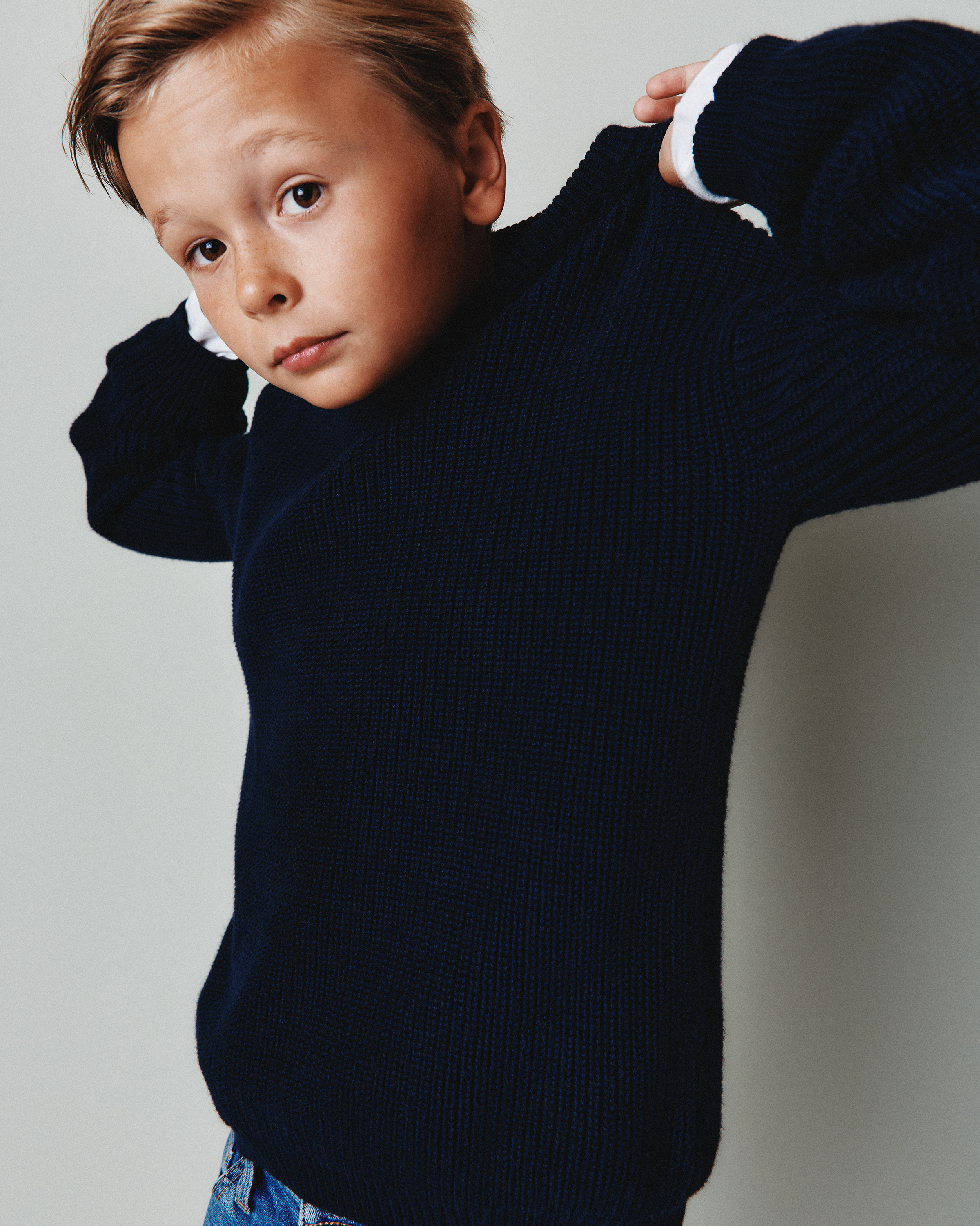 100% Organic Cotton Fisherman Tunic Sweater - thumbnail 3