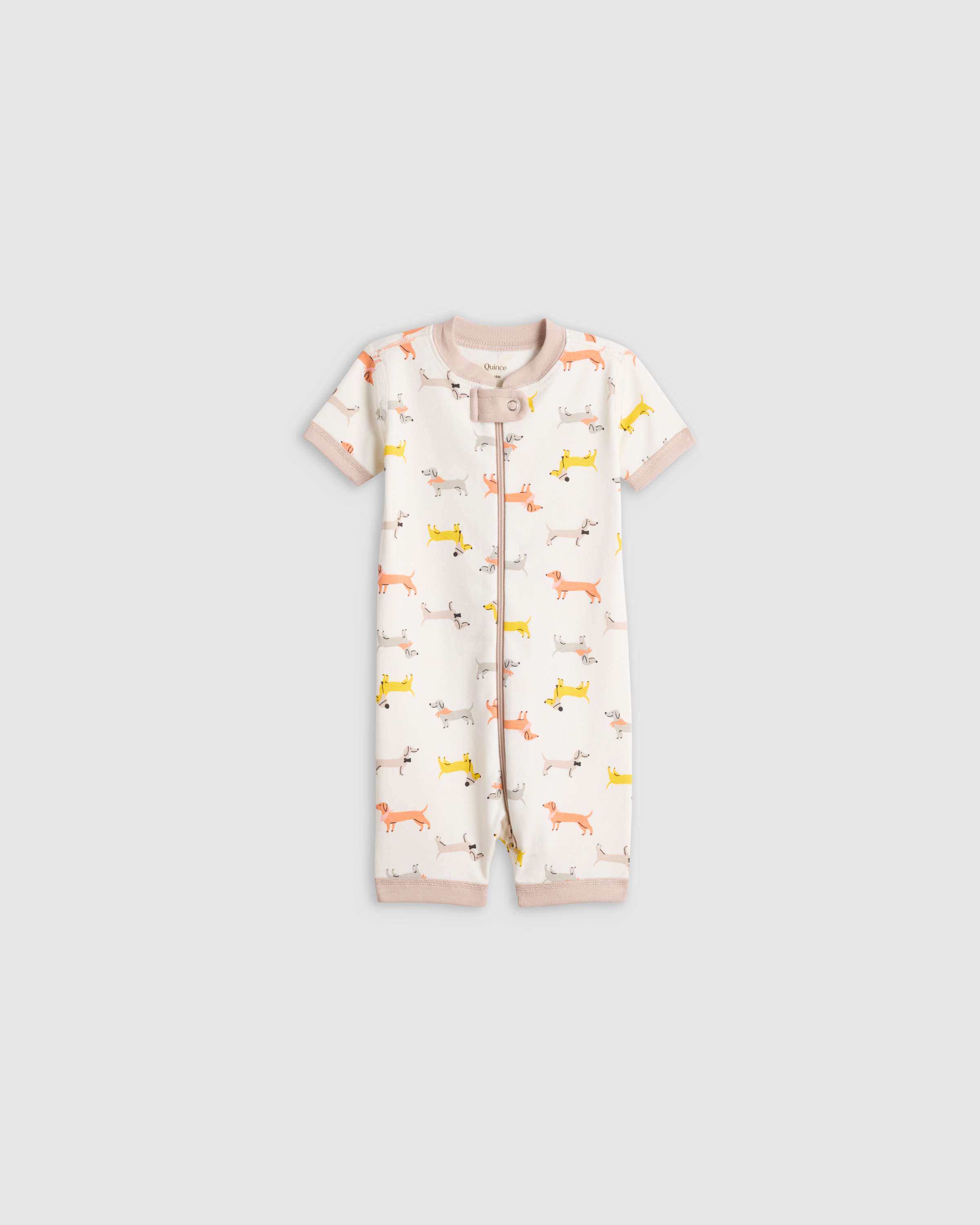 100% Organic Cotton Shortie Onesie Pajama