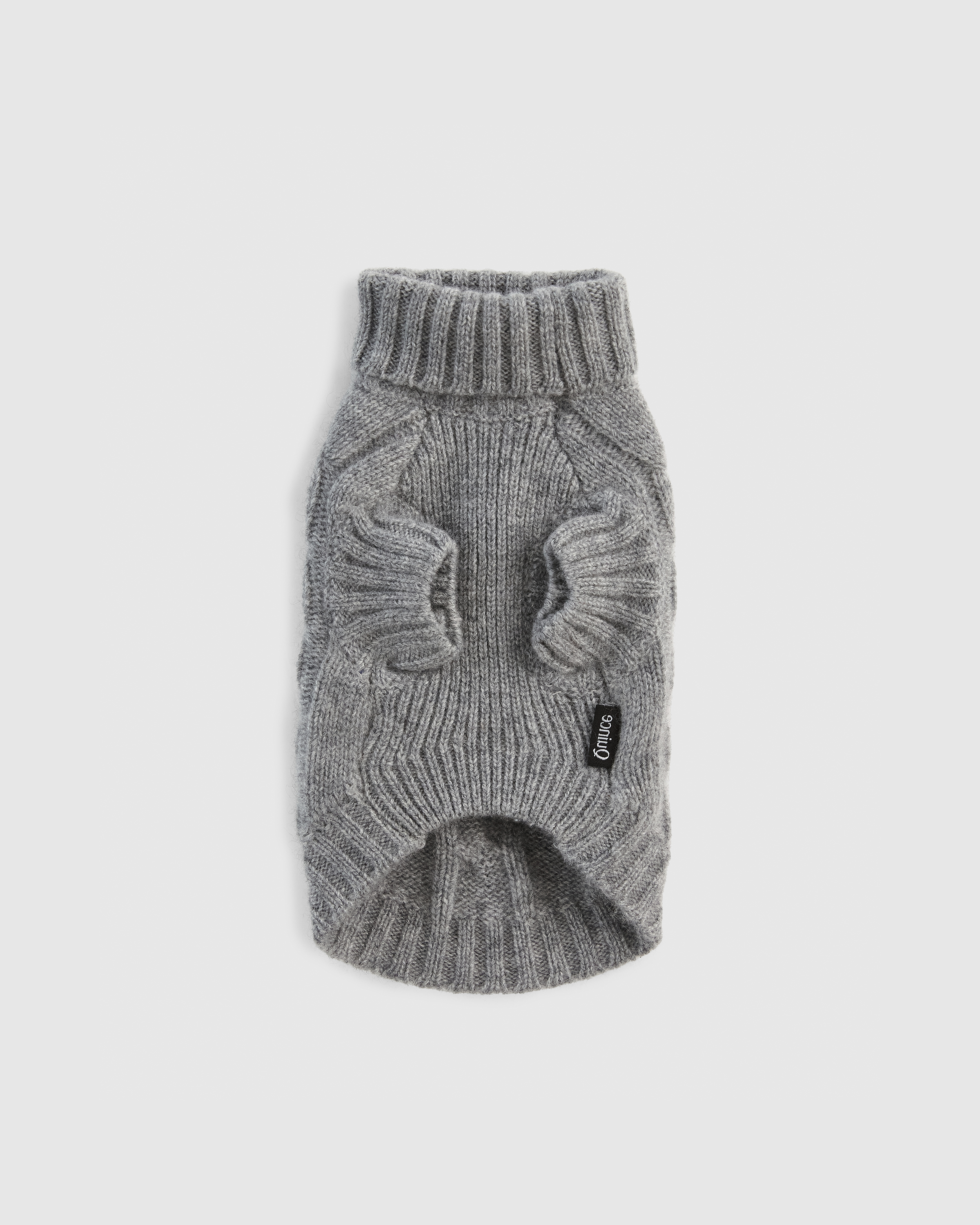 Quince Mongolian Cashmere Cable Knit Dog Sweater In Heather Grey