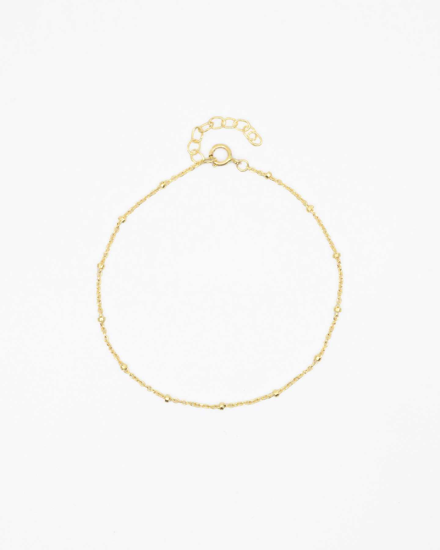 14k Gold Beaded Bracelet - Yellow Gold