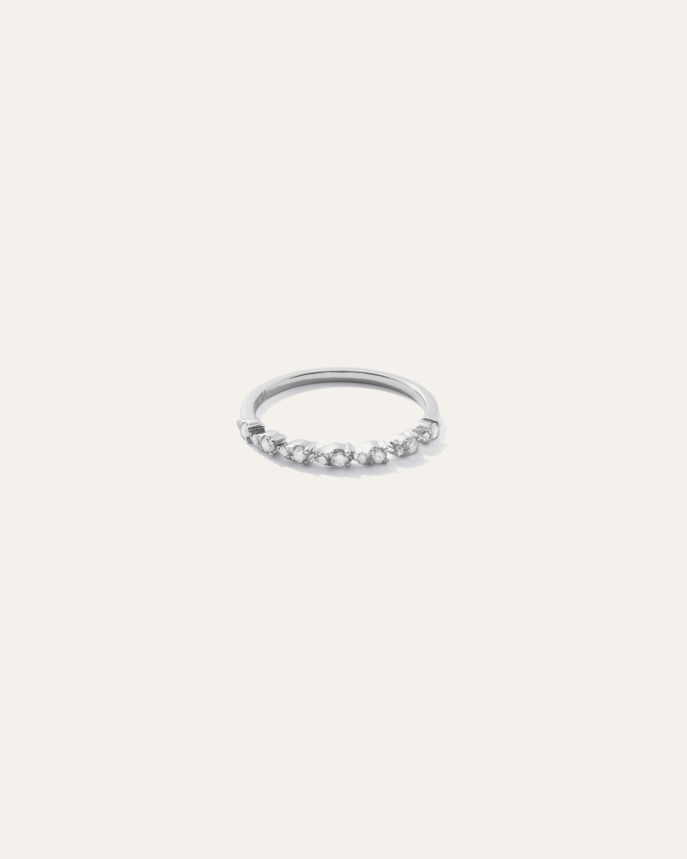 Quince Women's 14k Gold Pear Diamond Half Eternity Band Rings In White Gold