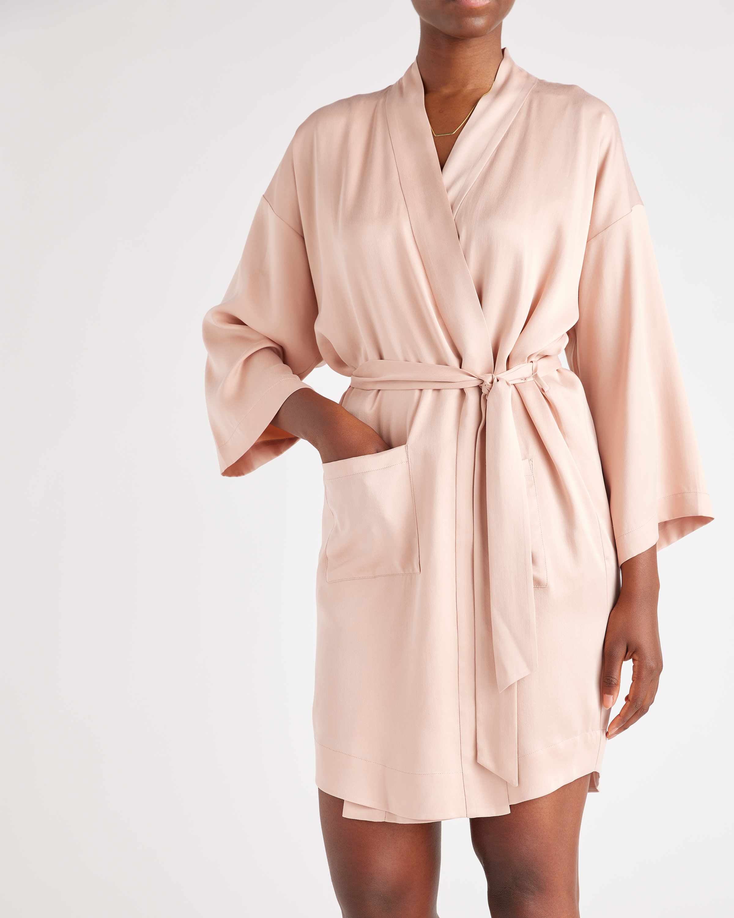 Simply Silk Robe Long Sleeves 100 Silk Sleepwear