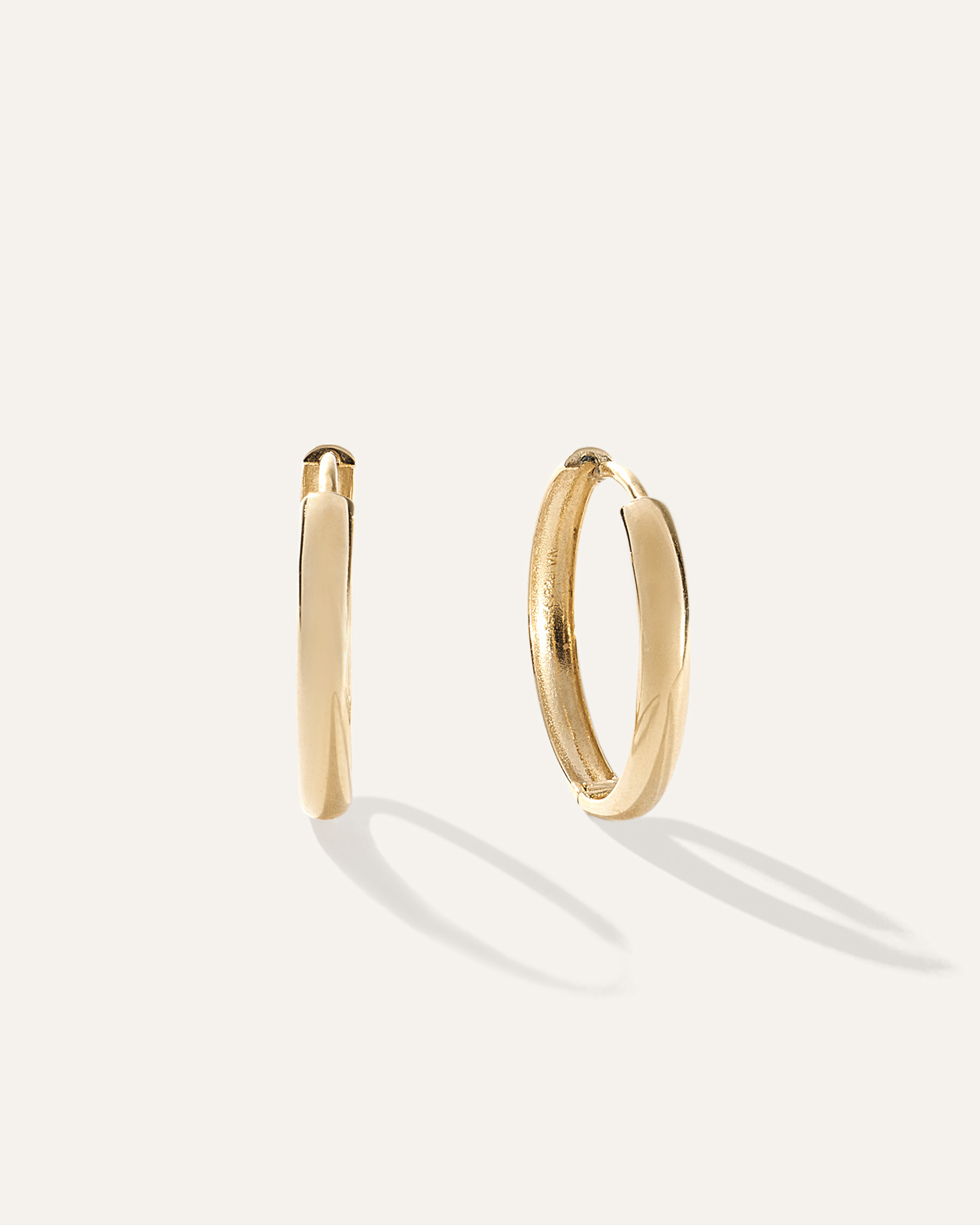 14K Gold Bold Hoops