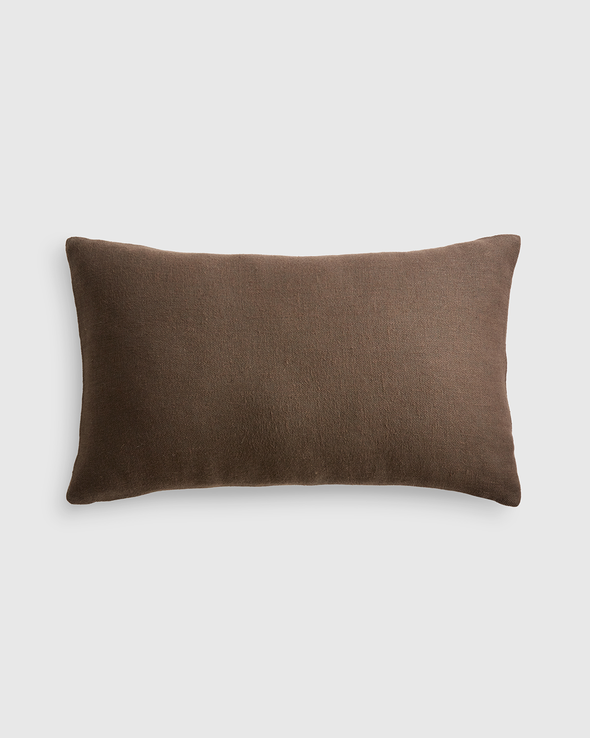 Reversible Linen Bamboo Pillow Cover in Brown/natural