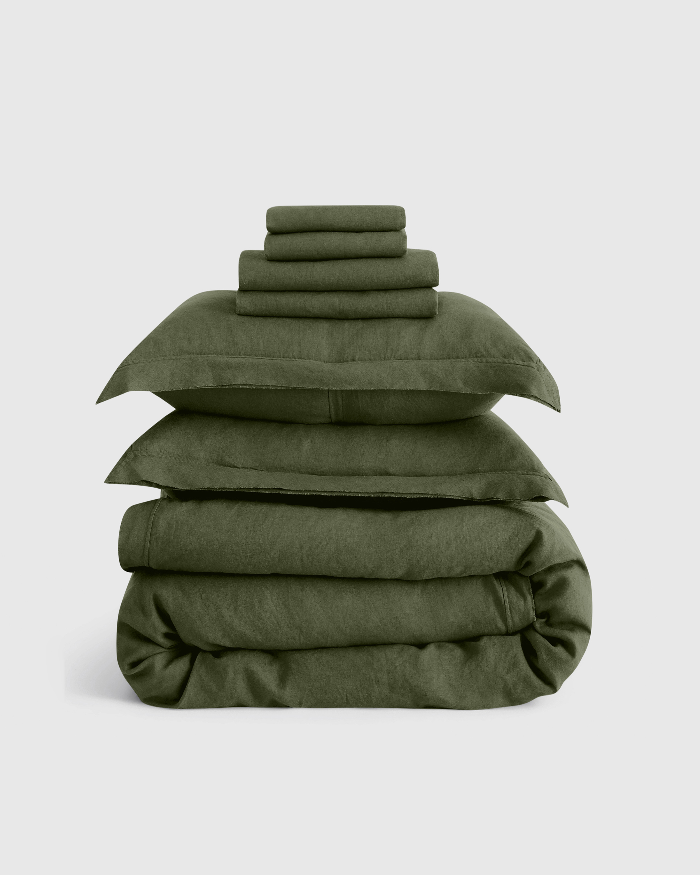 European Linen Double Flange Deluxe Bedding Bundle