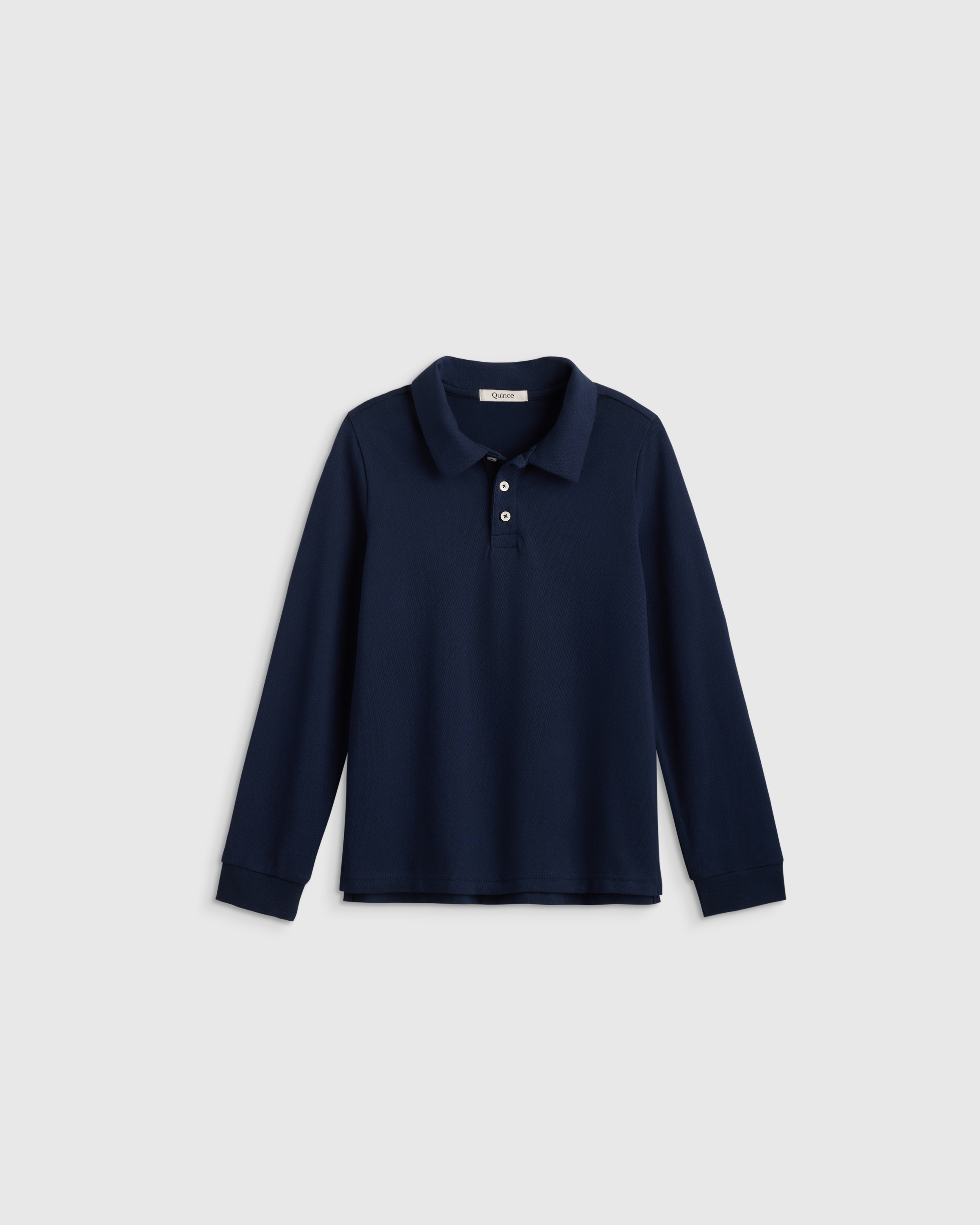Organic Cotton Long Sleeve Pique Polo - Toddler - thumbnail 3