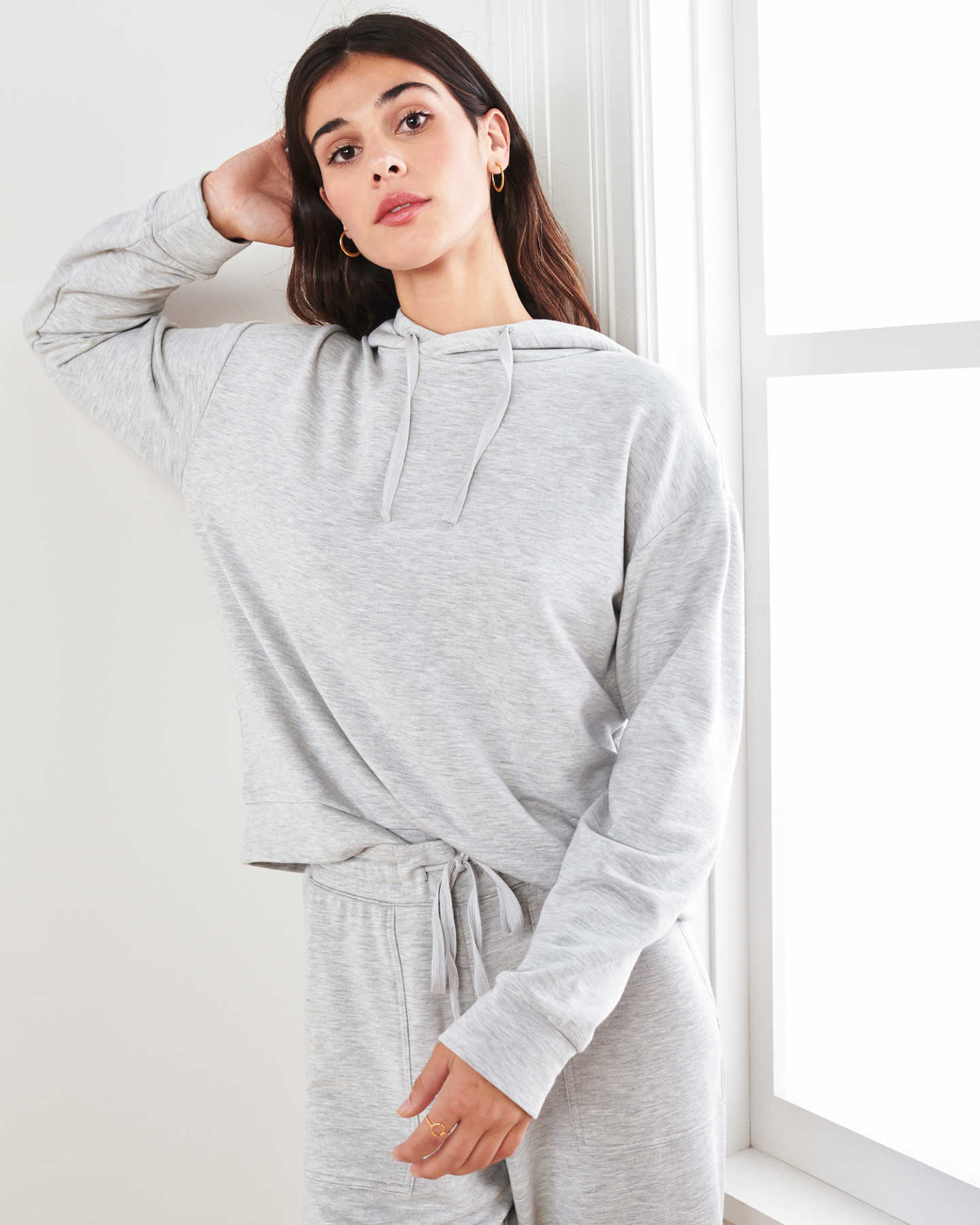 SuperSoft Fleece Pullover Hoodie - Heather Grey - 3 - Thumbnail