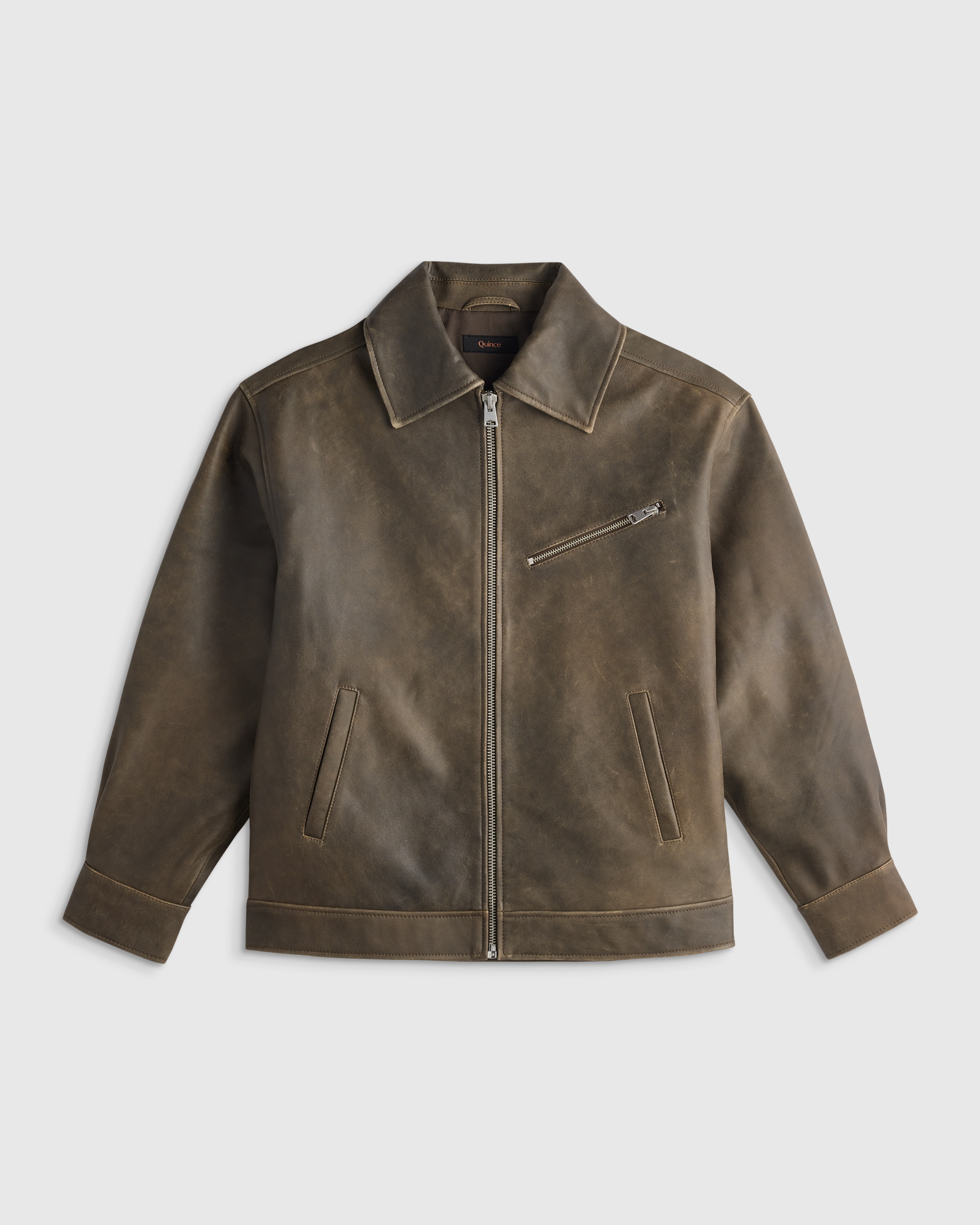 100% Leather Oversized Bomber Jacket - thumbnail 8