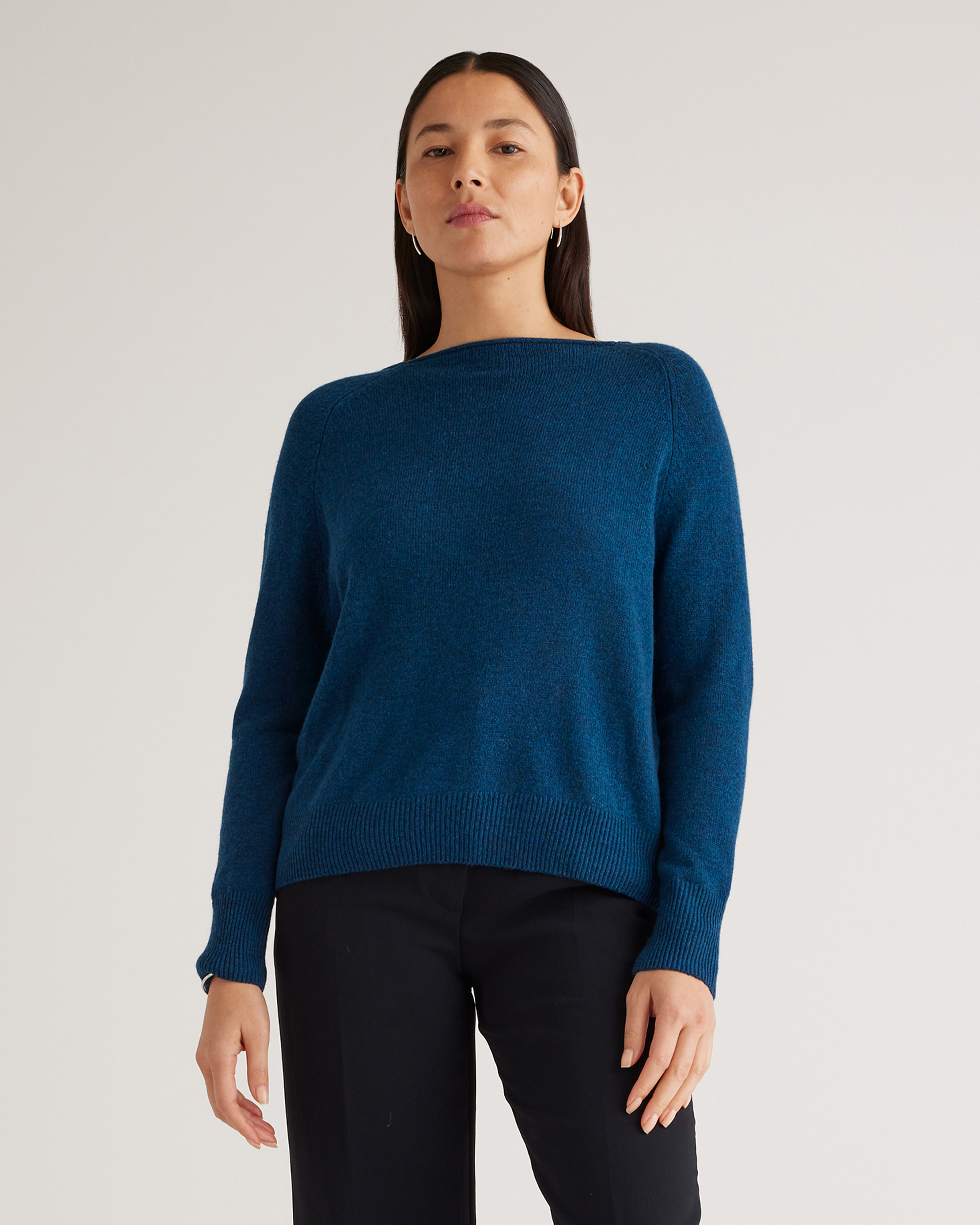 Shop Quince Women's Mongolian Cashmere Boatneck Sweater In Mediterranean Blue