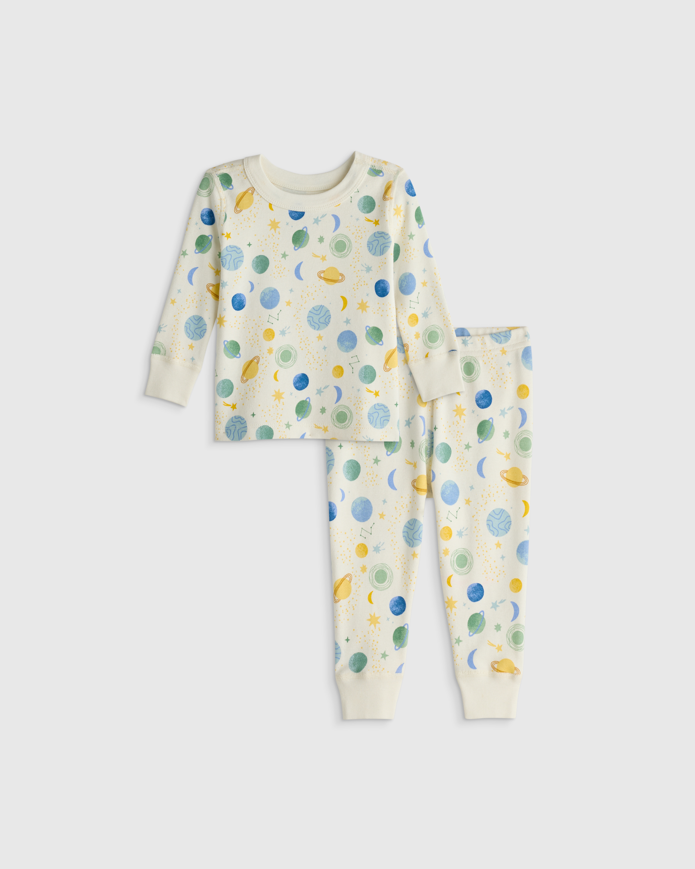 100% Organic Cotton Long Sleeve and Pant Pajama Set - thumbnail 4