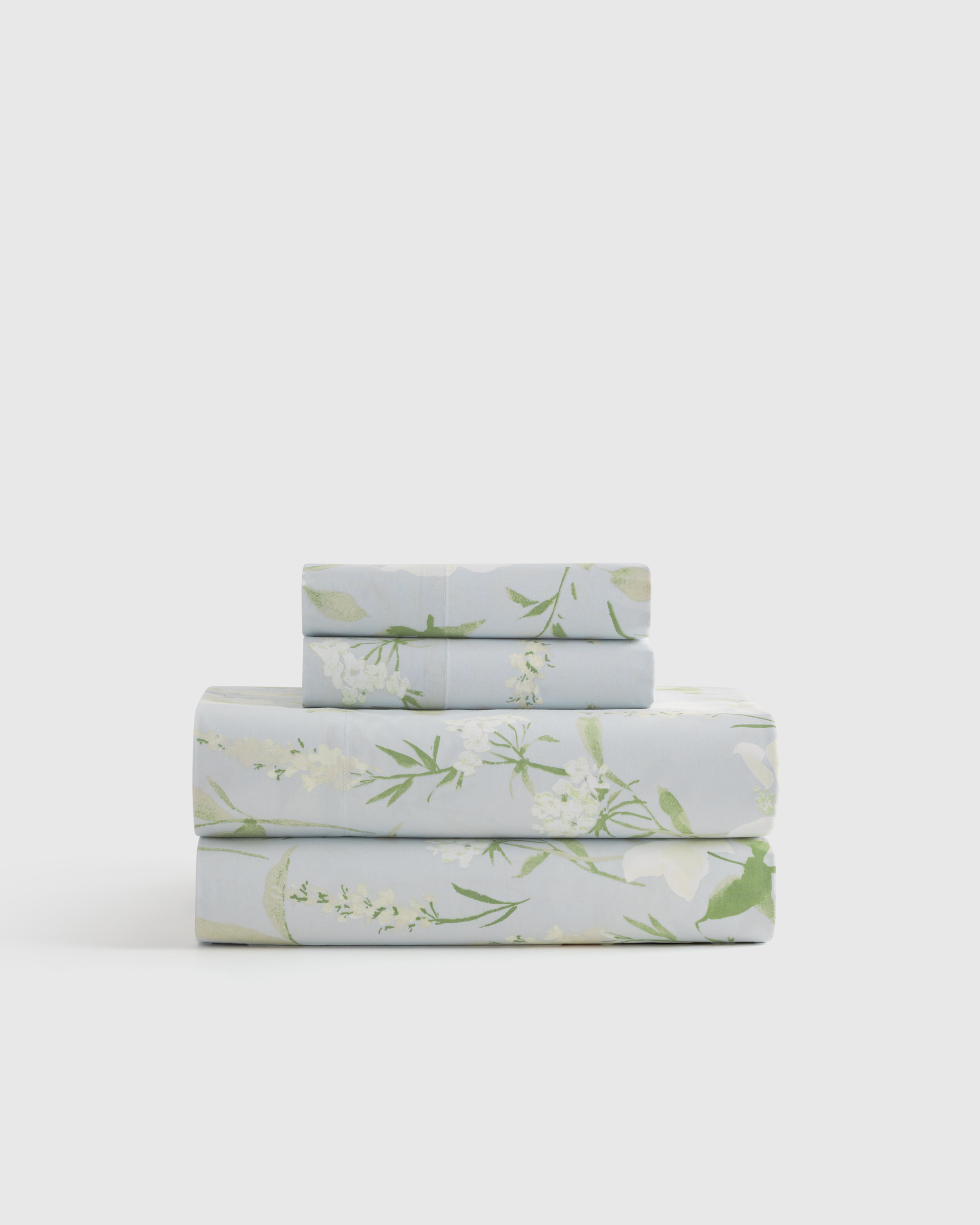 Classic Organic Percale Floral Sheet Set