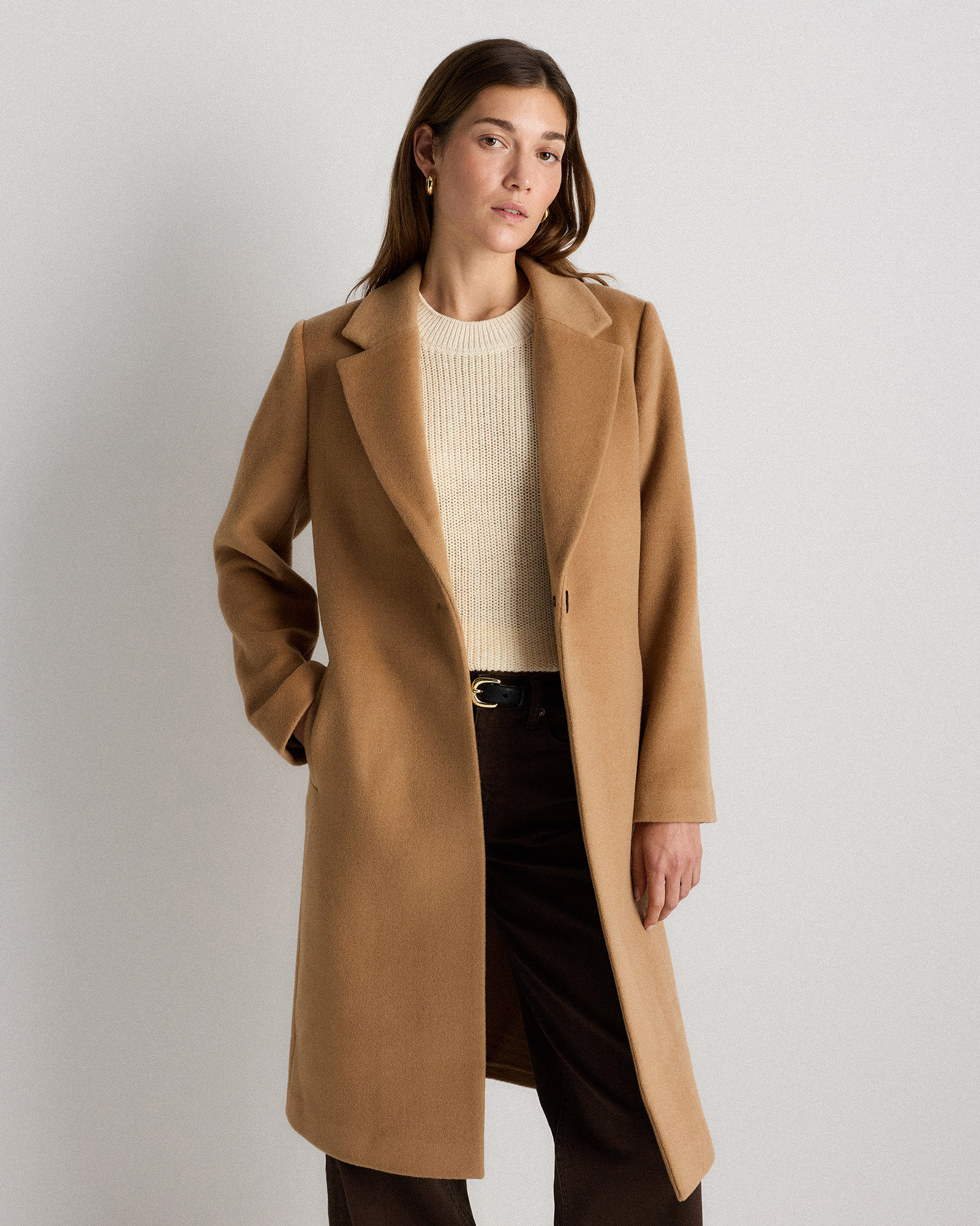 Wool Cashmere Classic Single-Breasted Coat