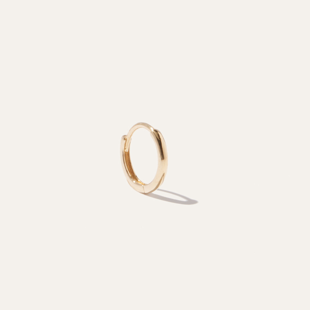 Quince Women's 14k Solo Mini Hoop Earrings In Yellow Gold
