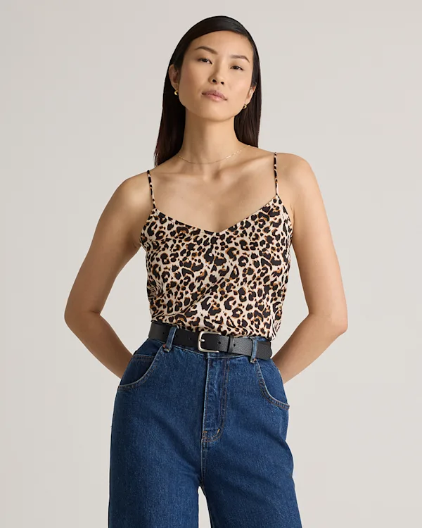 Washable Stretch Silk V-Neck Cami