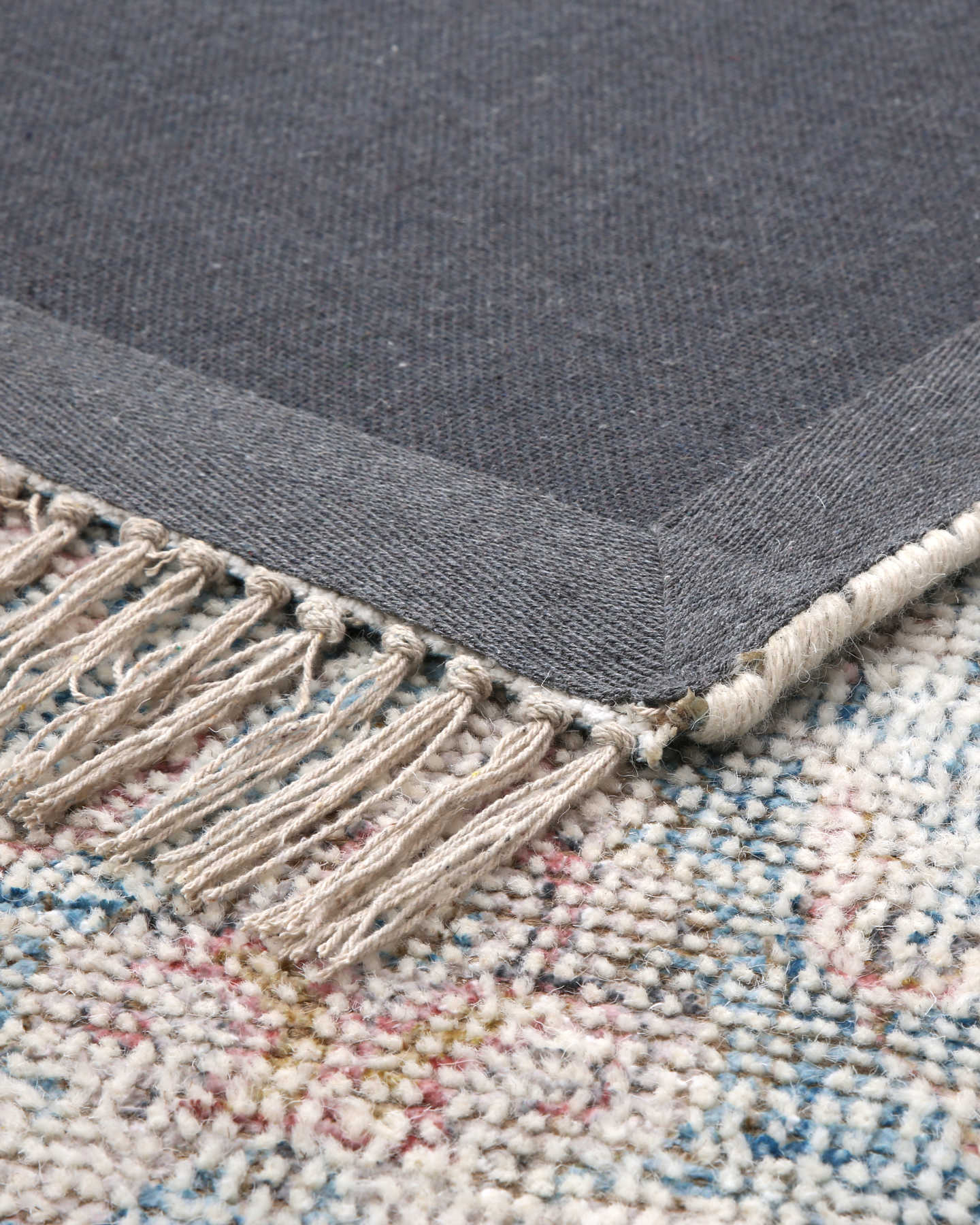 Leah Wool Flatweave Rug - Crimson Multi - 5 - Thumbnail