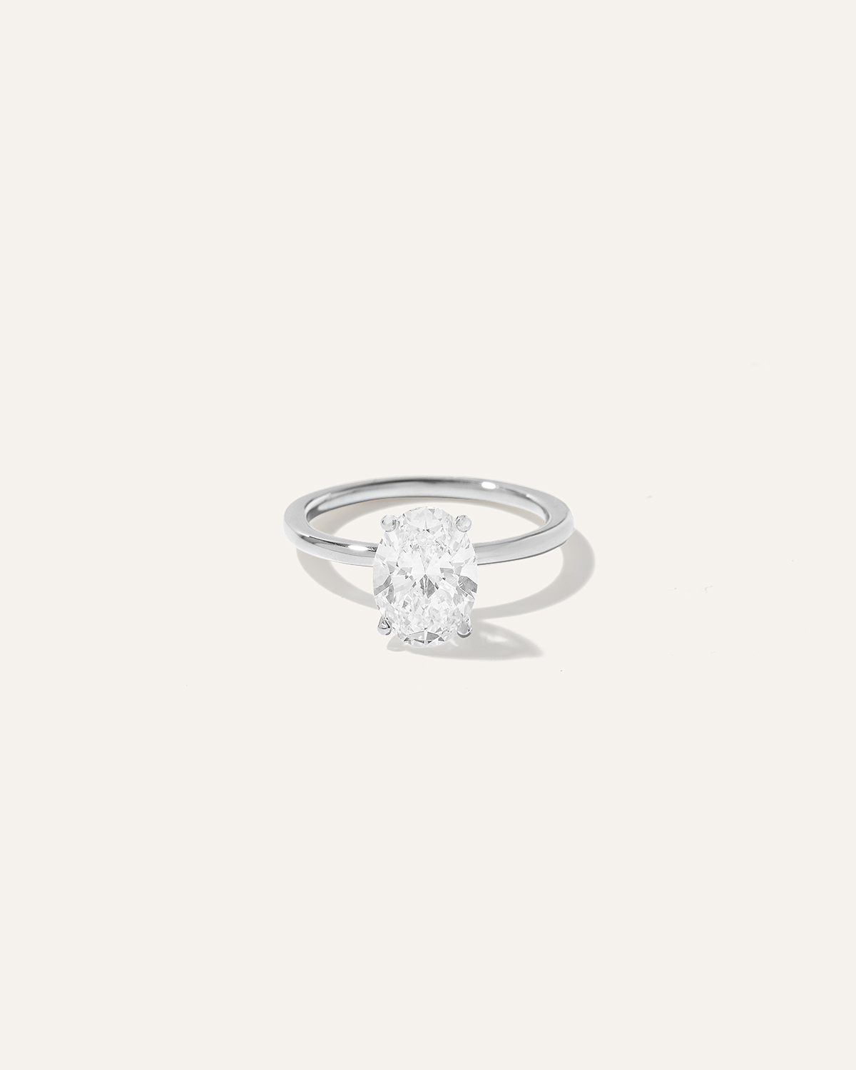 Shop Quince Women's Lab Grown Diamond Oval Petite Classic Engagement Ring In White Gold