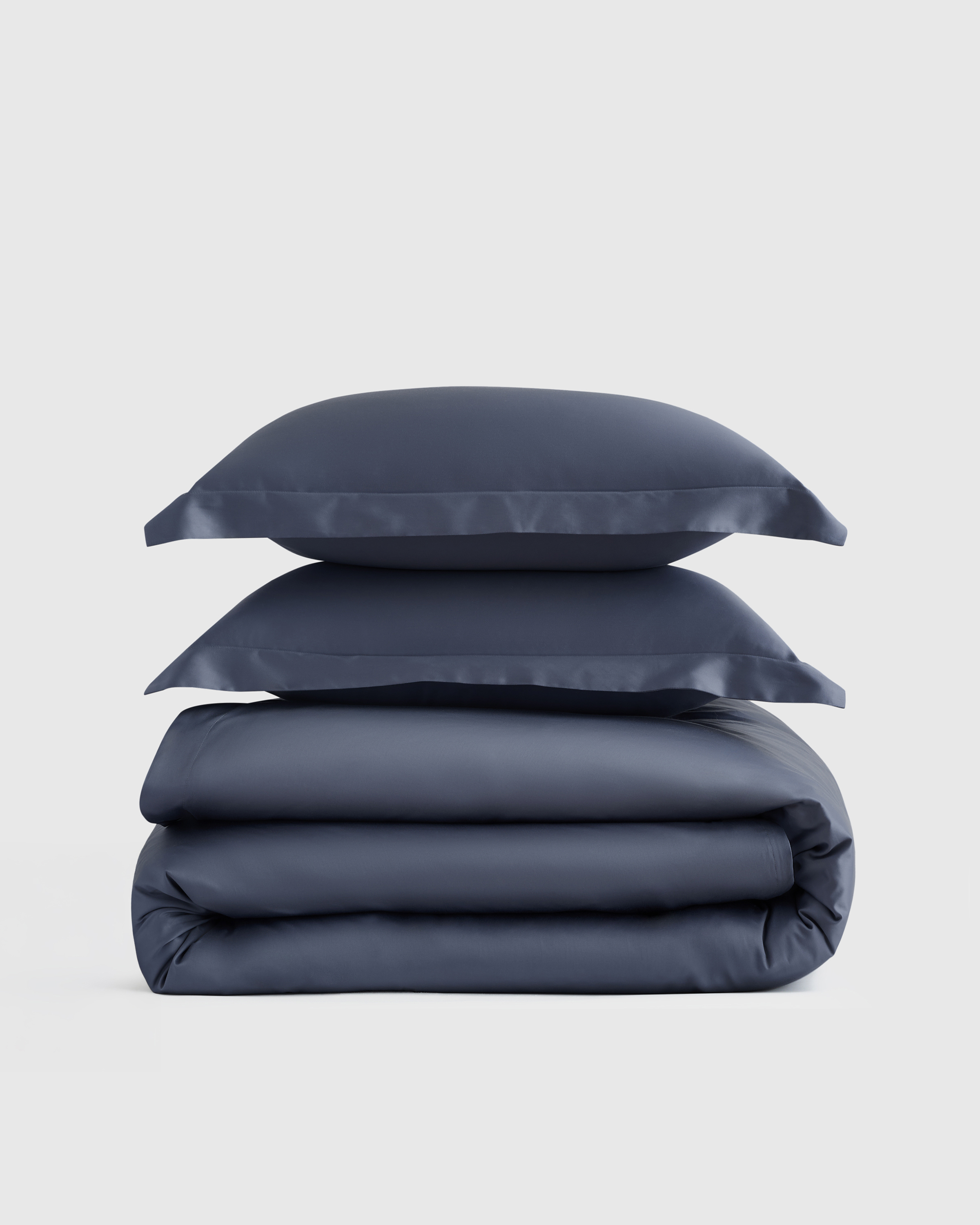 Signature Giza Cotton Sateen Duvet Cover Set in White