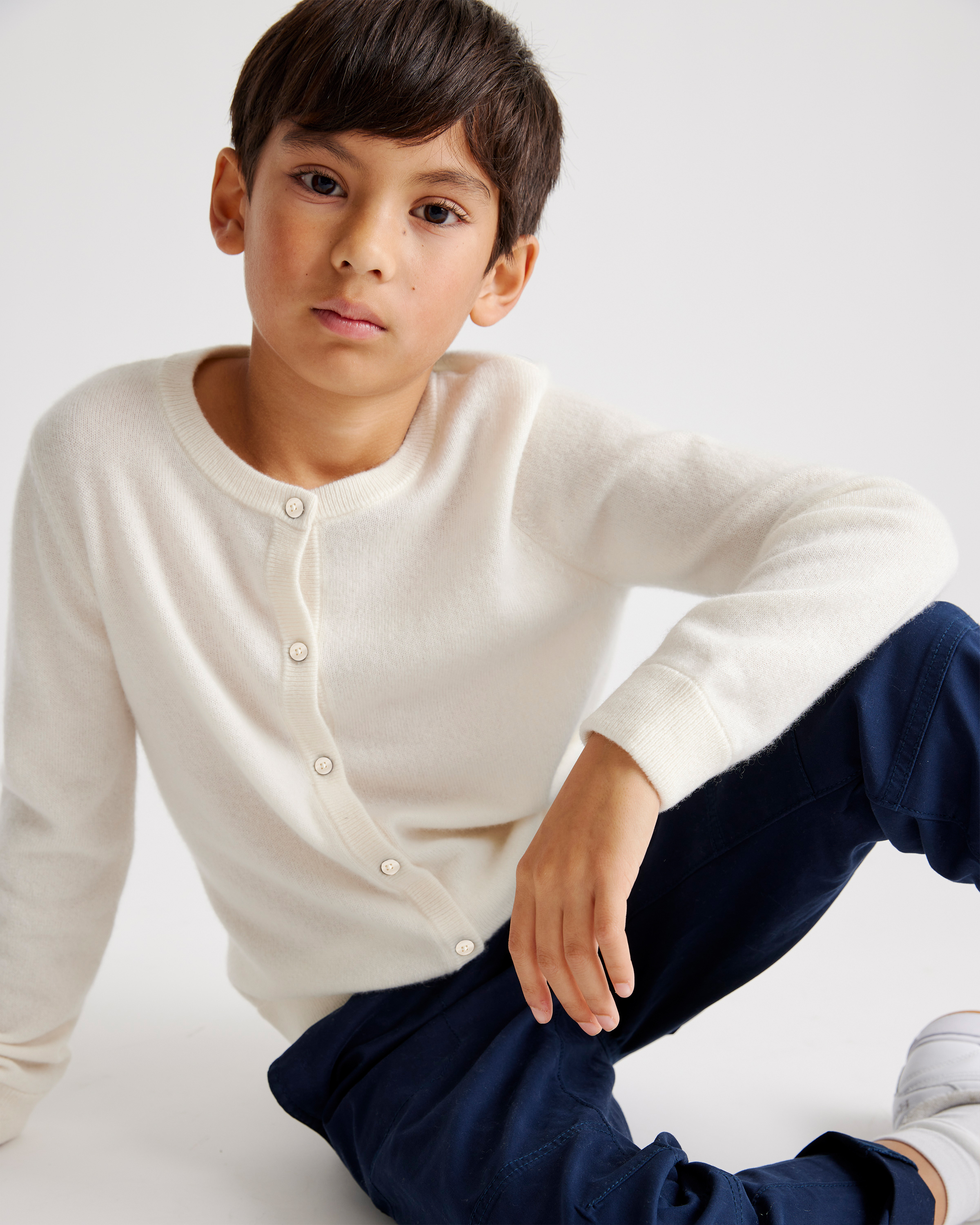 Mongolian Cashmere Cardigan - Kid - thumbnail 2