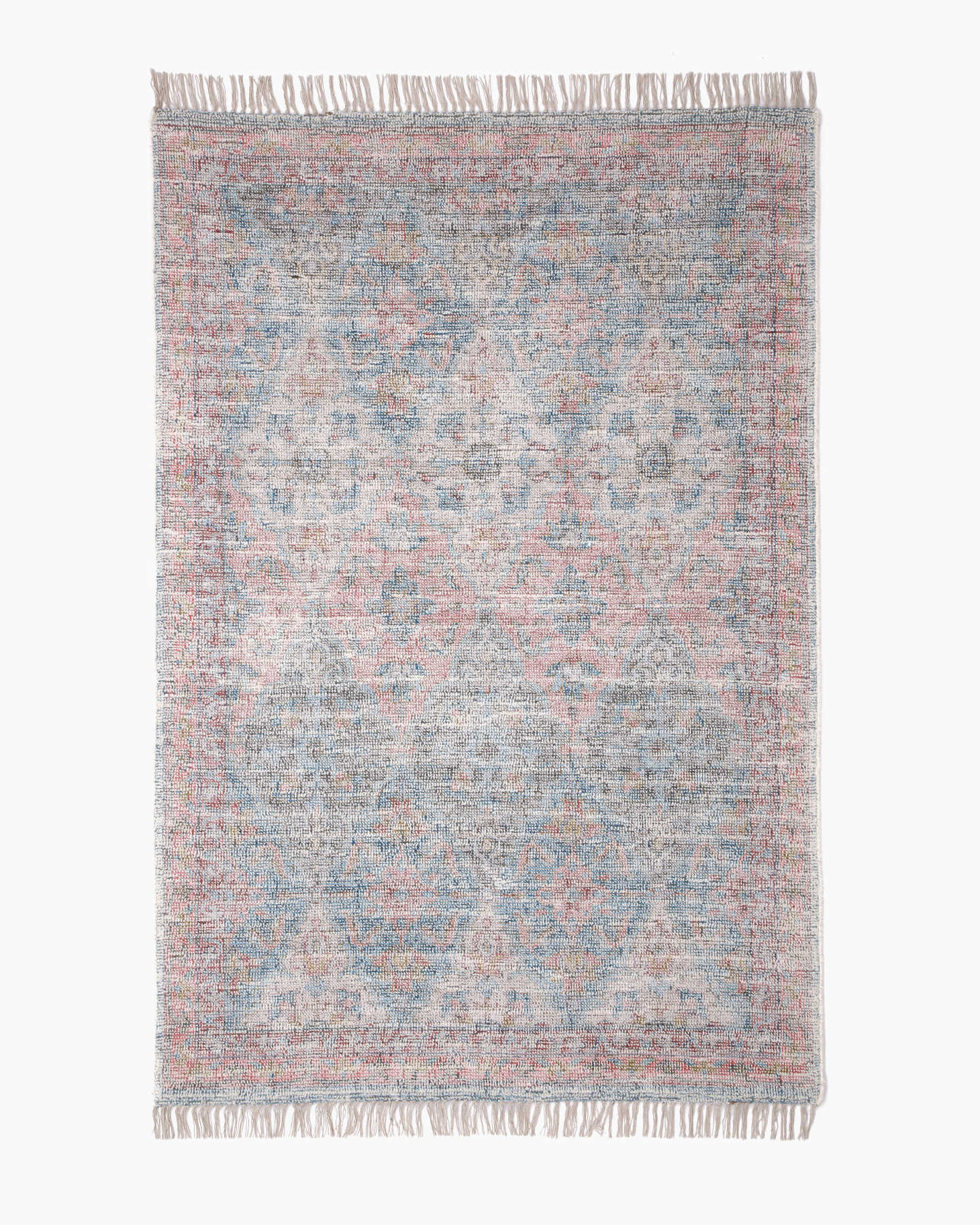 Leah Wool Flatweave Rug - Crimson Multi