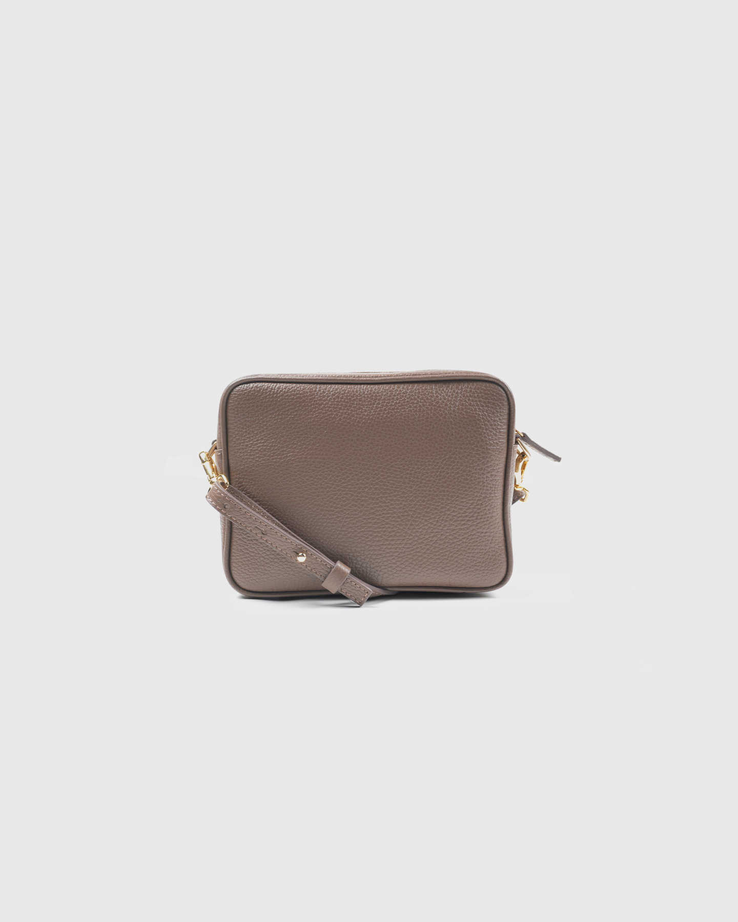 Italian Leather Crossbody Bag - Brown - 6