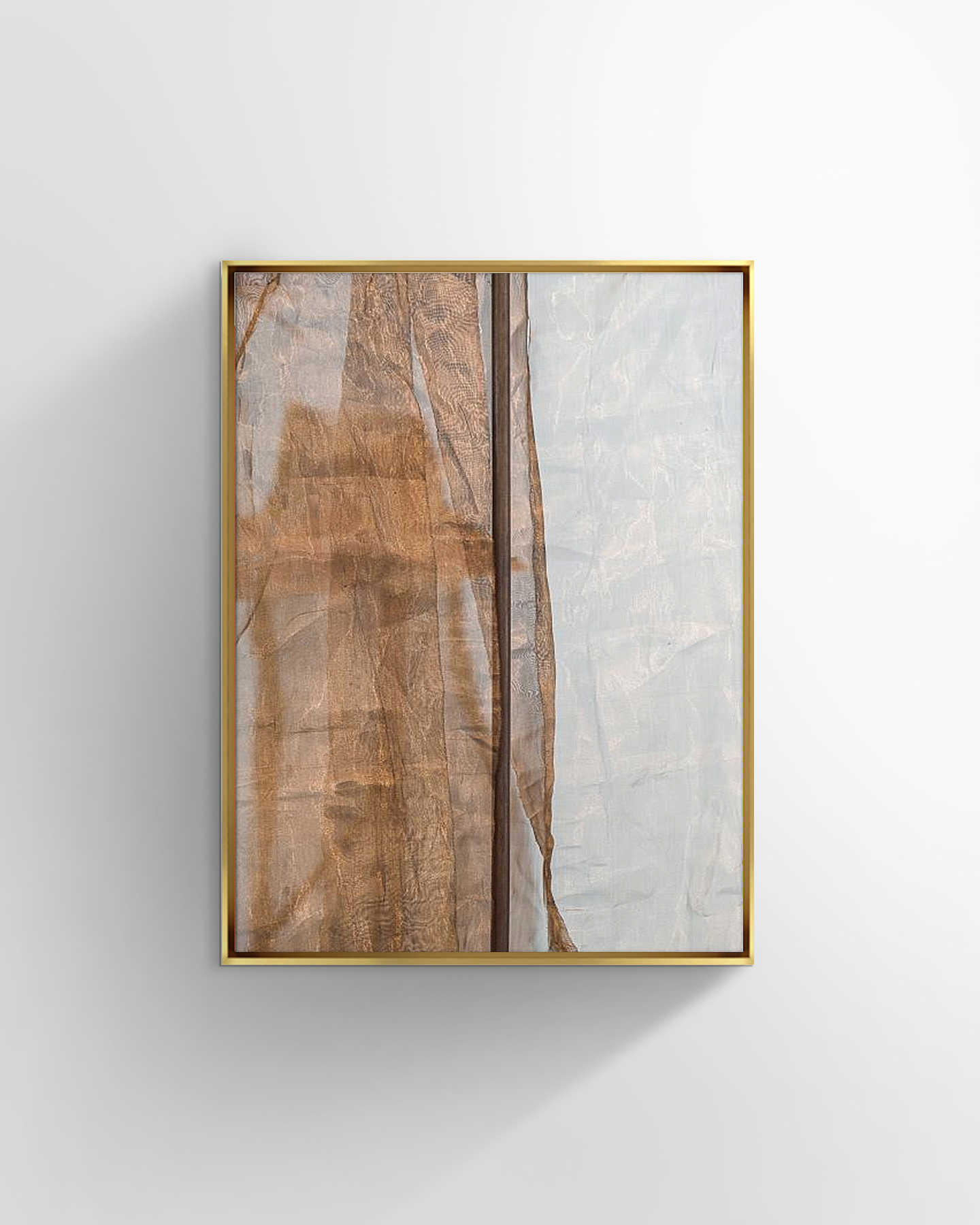 Gareth Abstract Wall Art - Gold Metal Frame - 2