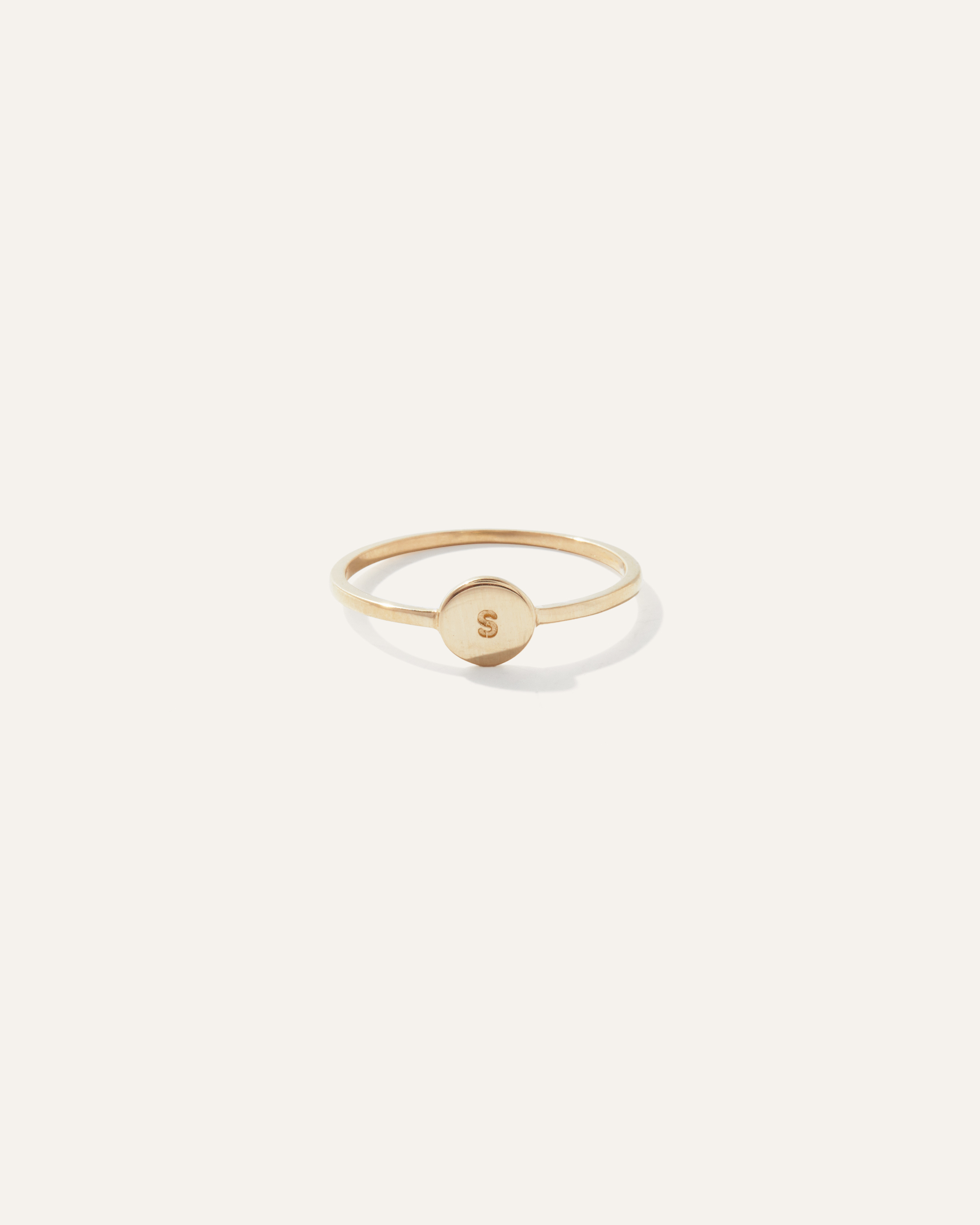 Quince Women's 14k Gold Engravable Medallion Ring In Yellow Gold