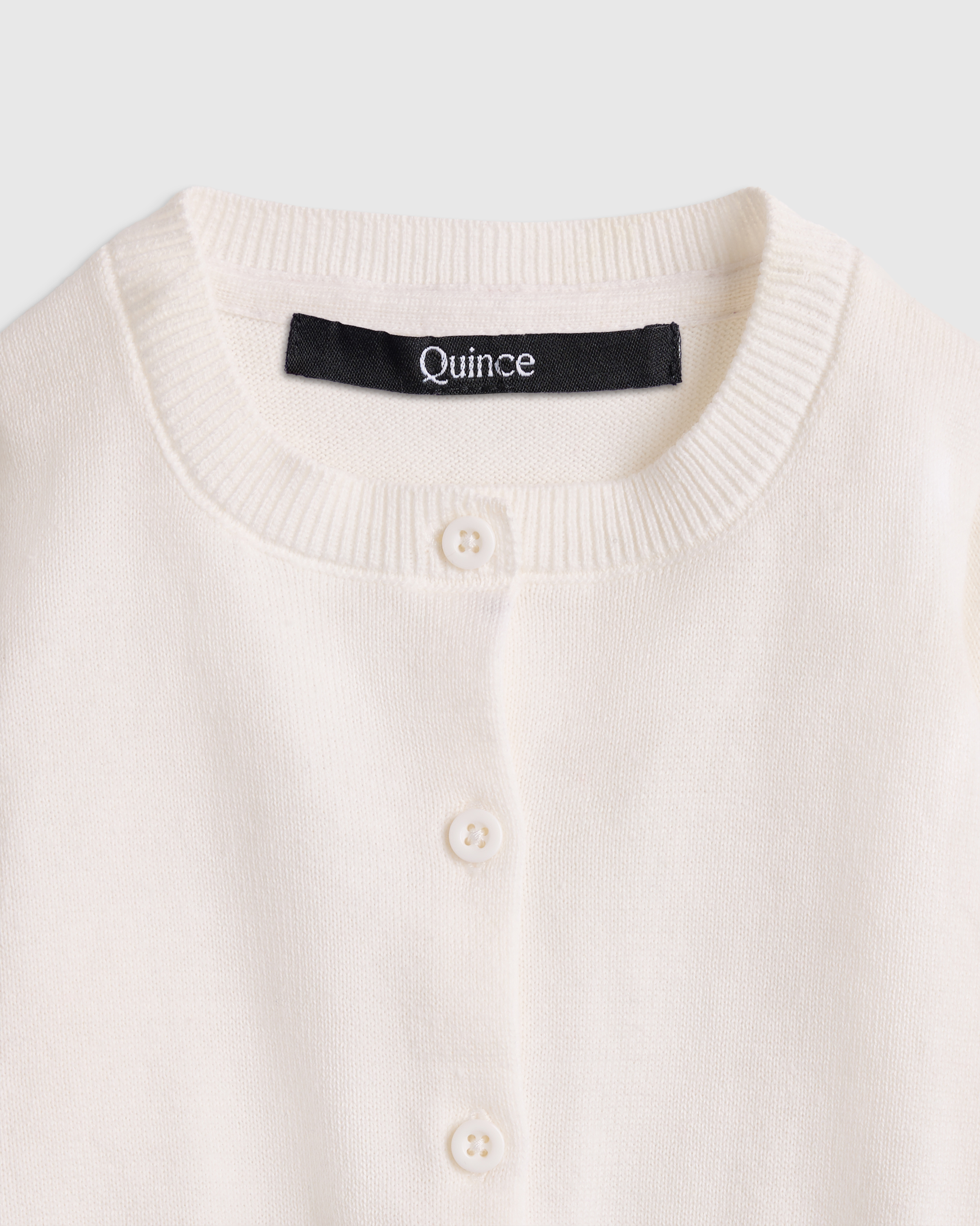 100% Organic Cotton Crewneck Cardigan - thumbnail 2