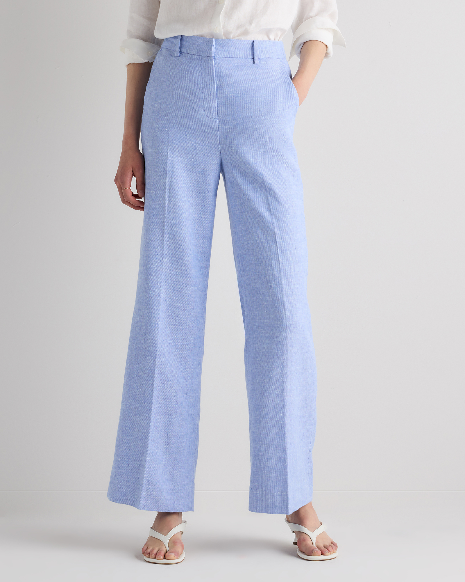 European Stretch Linen Trouser