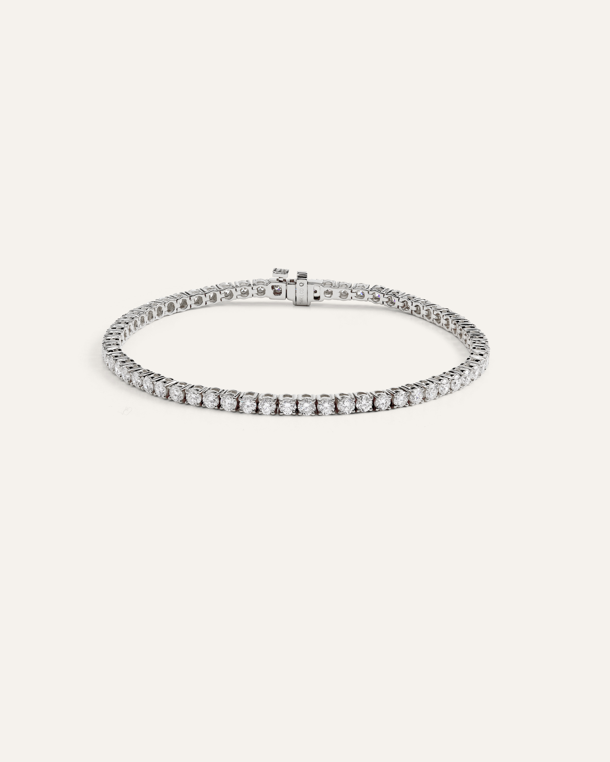 14K Gold Lab Grown Diamond Tennis Bracelet - 4ctw