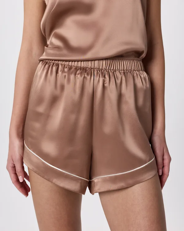100% Washable Silk Satin Pajama Shorts
