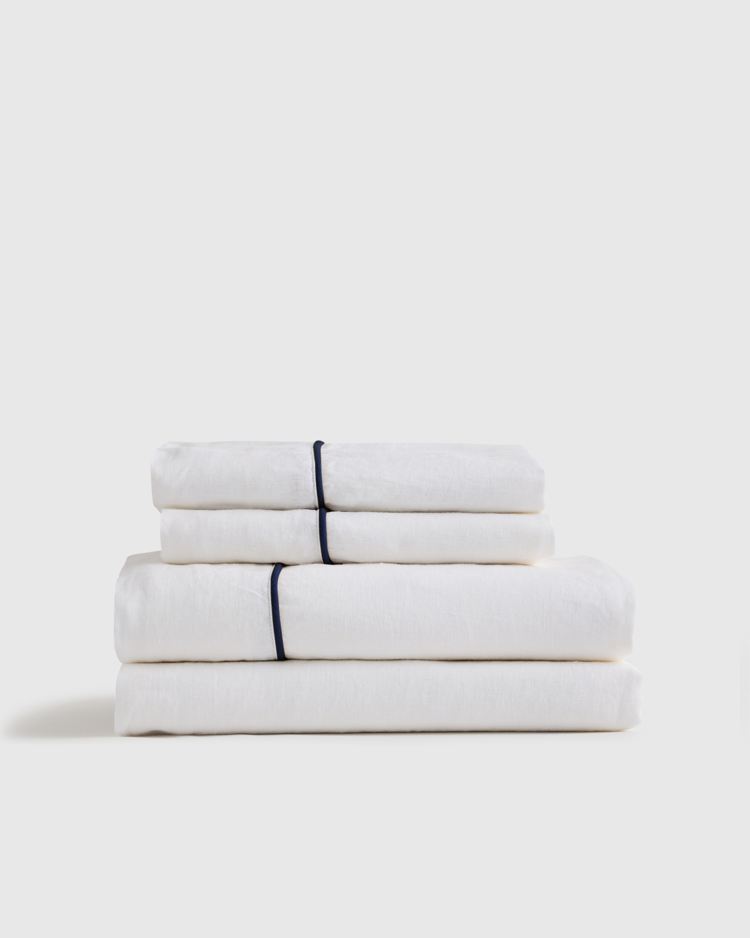 European Linen Piped Sheet Set - thumbnail 4